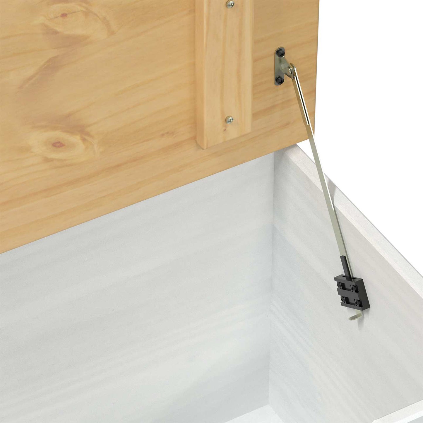 Aufbewahrungsbox Weiß 90 x 78 x 45 cm Massives Kiefernholz