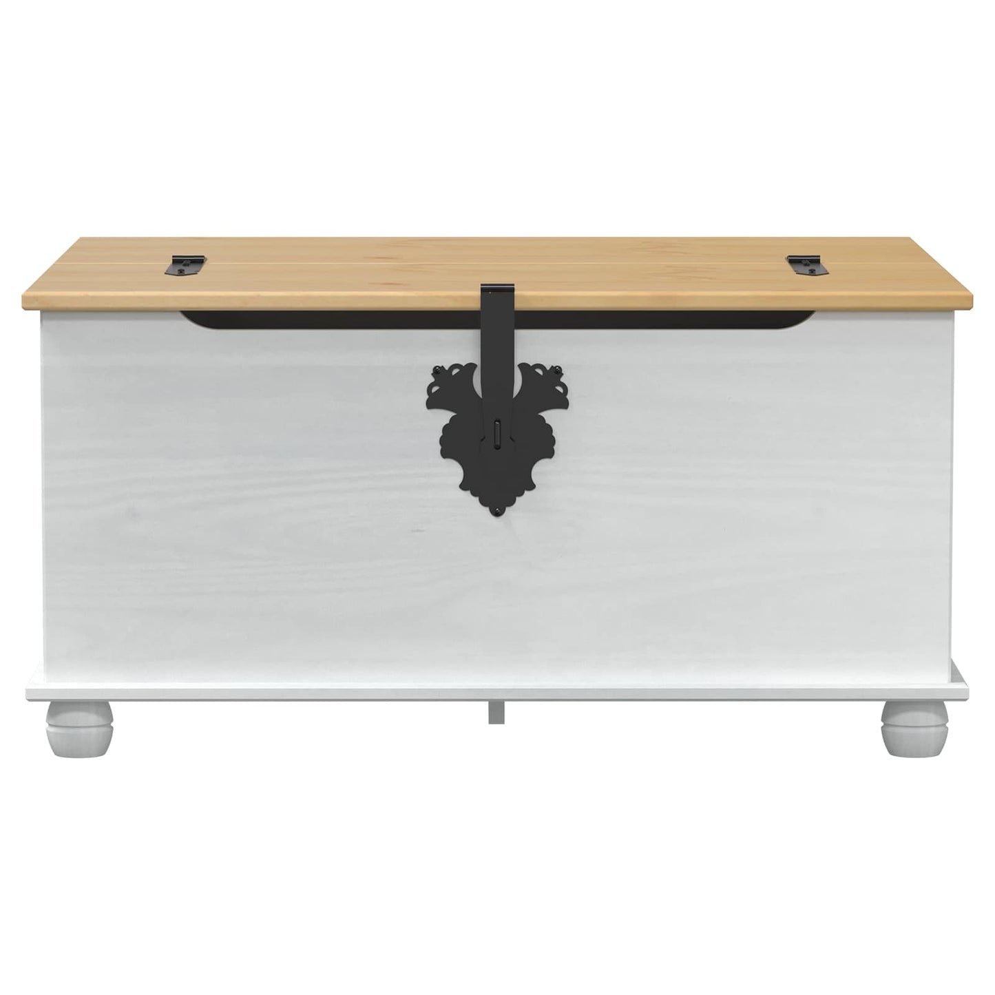 Aufbewahrungsbox Weiß 90 x 78 x 45 cm Massives Kiefernholz