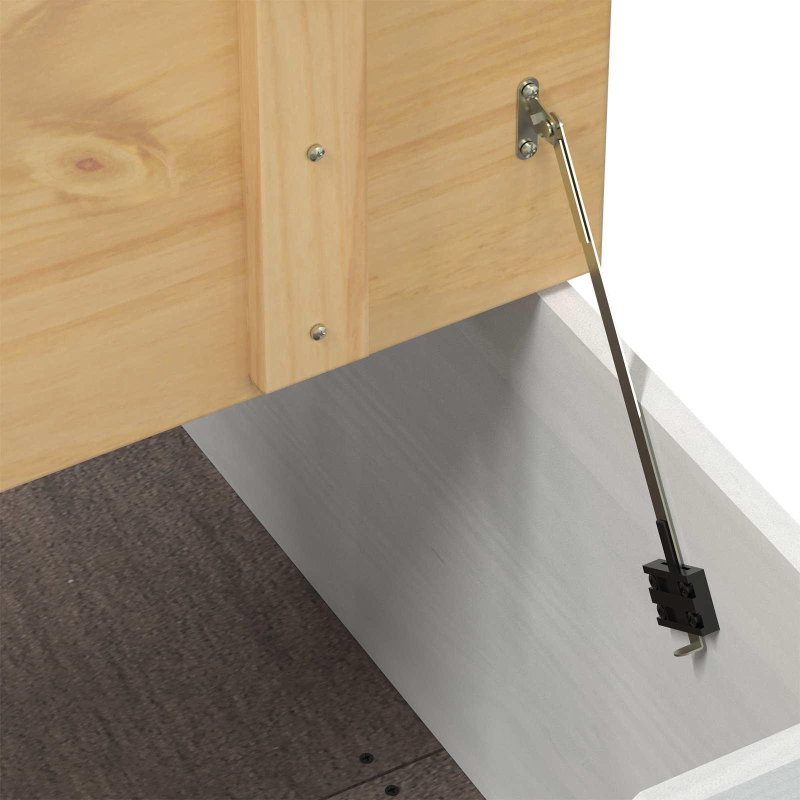 Aufbewahrungsbox Weiß 78 x 78 x 45 cm Massives Kiefernholz