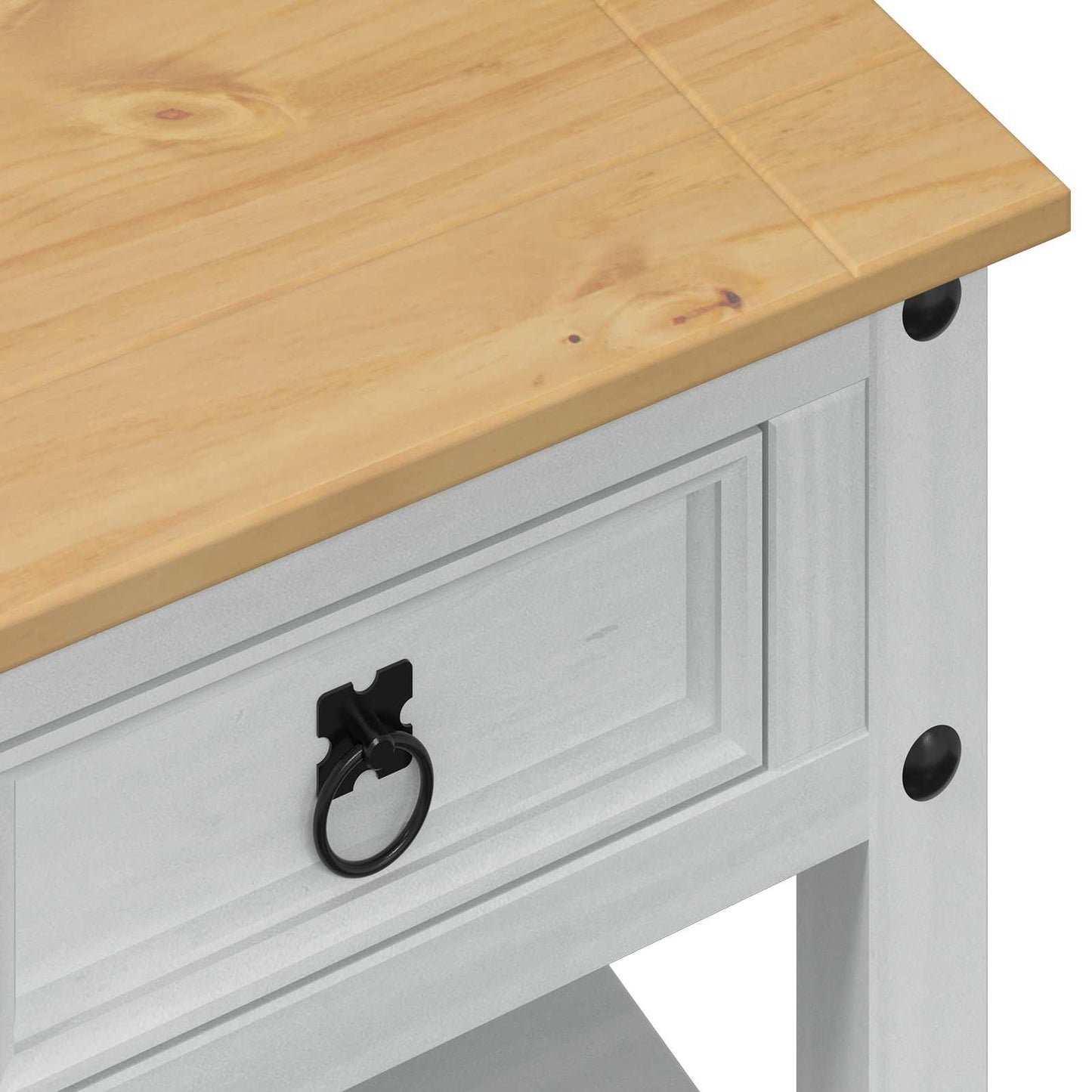 Couchtisch Weiß 85 x 50 x 45 cm Massives Kiefernholz
