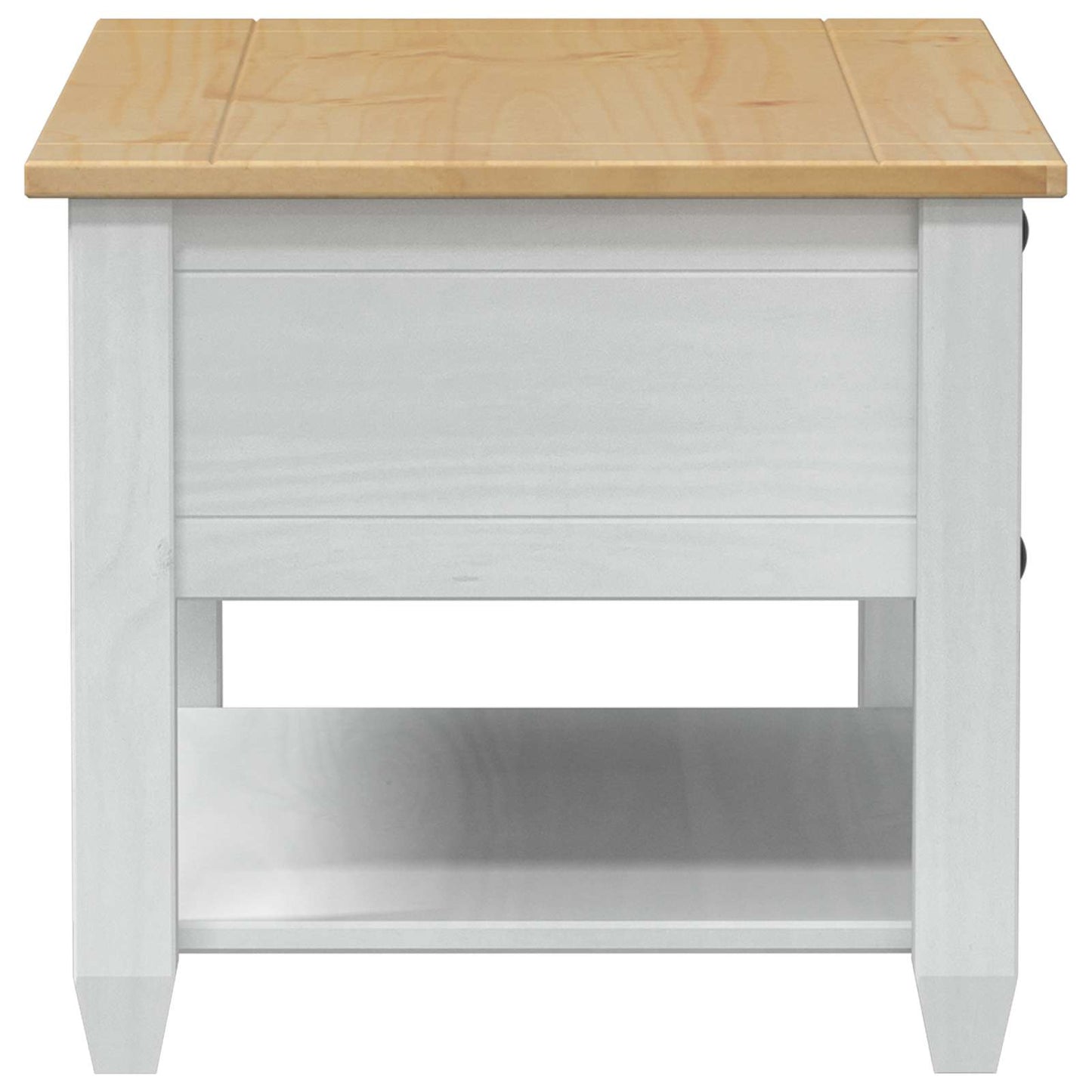 Couchtisch Weiß 85 x 50 x 45 cm Massives Kiefernholz