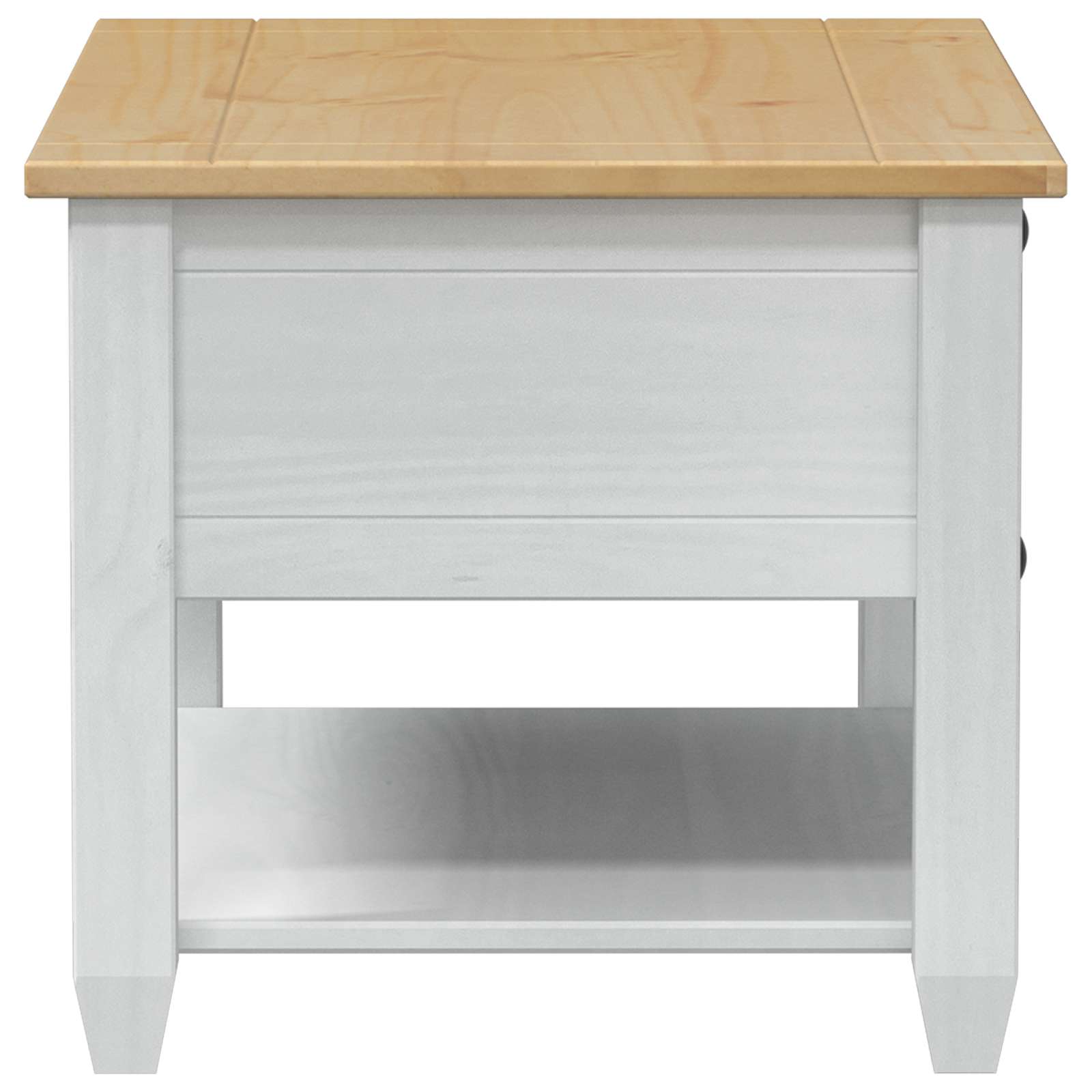 Couchtisch Weiß 85 x 50 x 45 cm Massives Kiefernholz