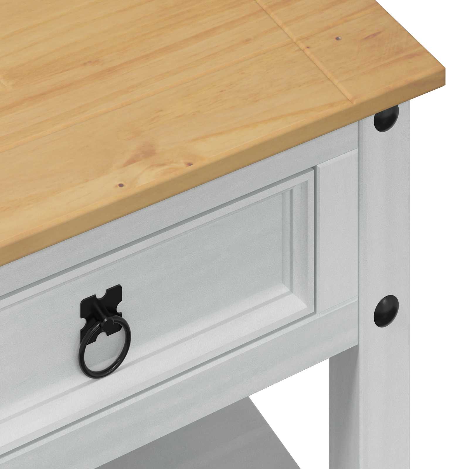 Couchtisch Weiß 100 x 48 x 45 cm Massives Kiefernholz