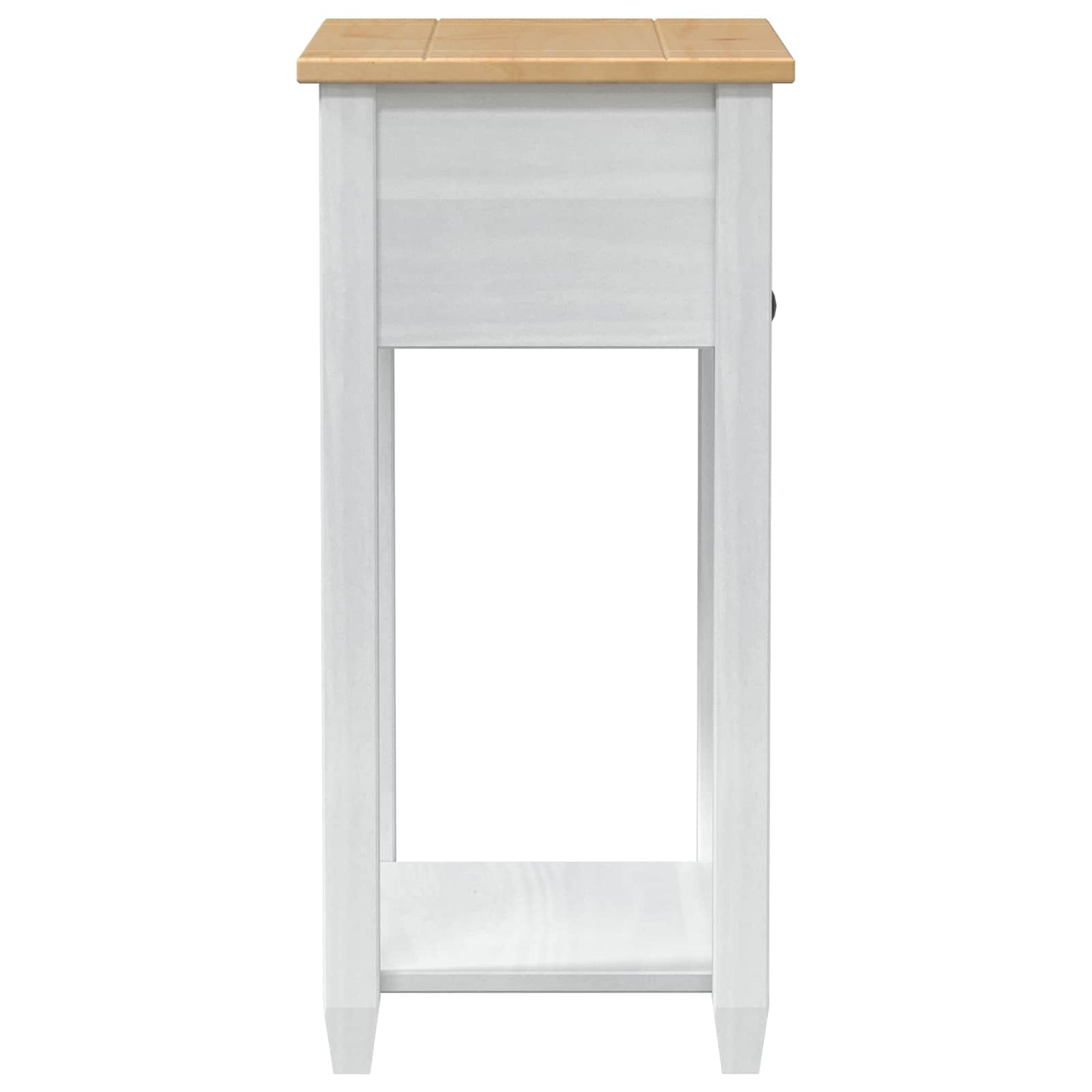 Konsolentisch Weiß 55 x 35 x 73 cm Massives Kiefernholz