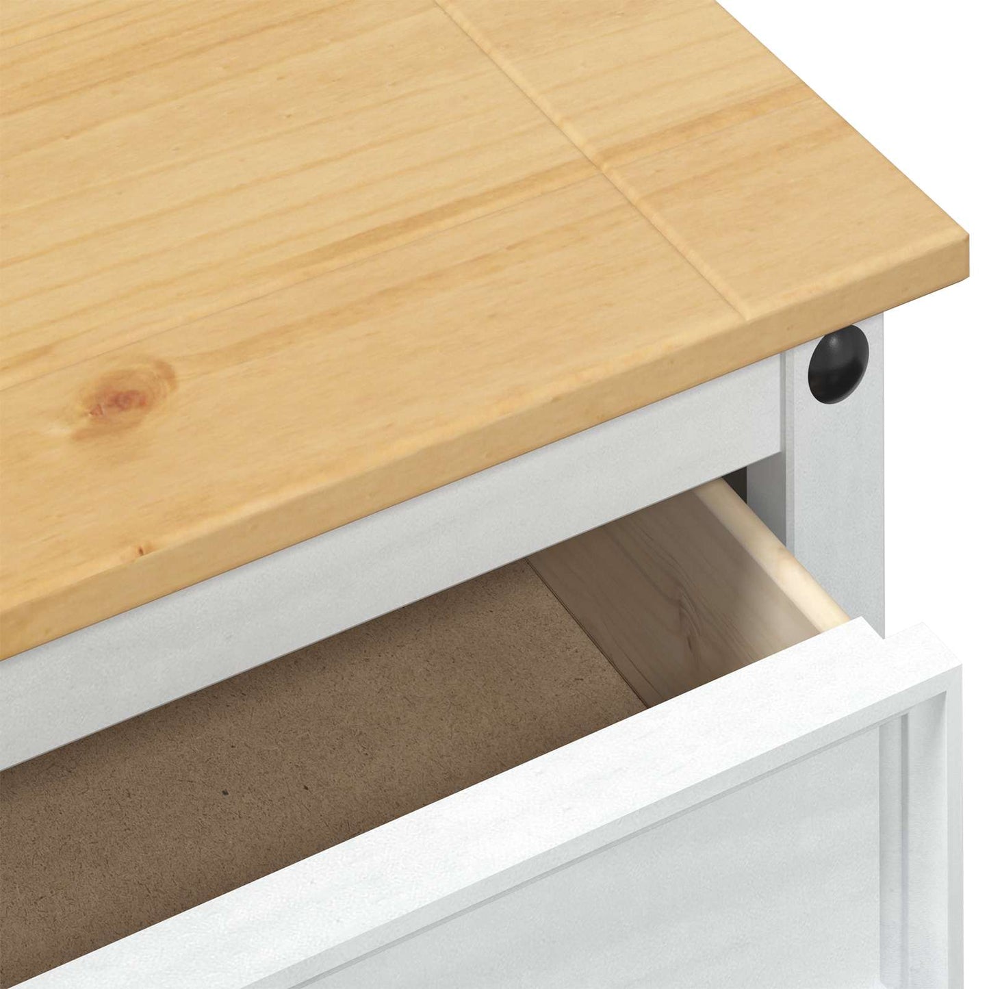 Konsolentisch Weiß 73 x 35 x 73 cm Massives Kiefernholz