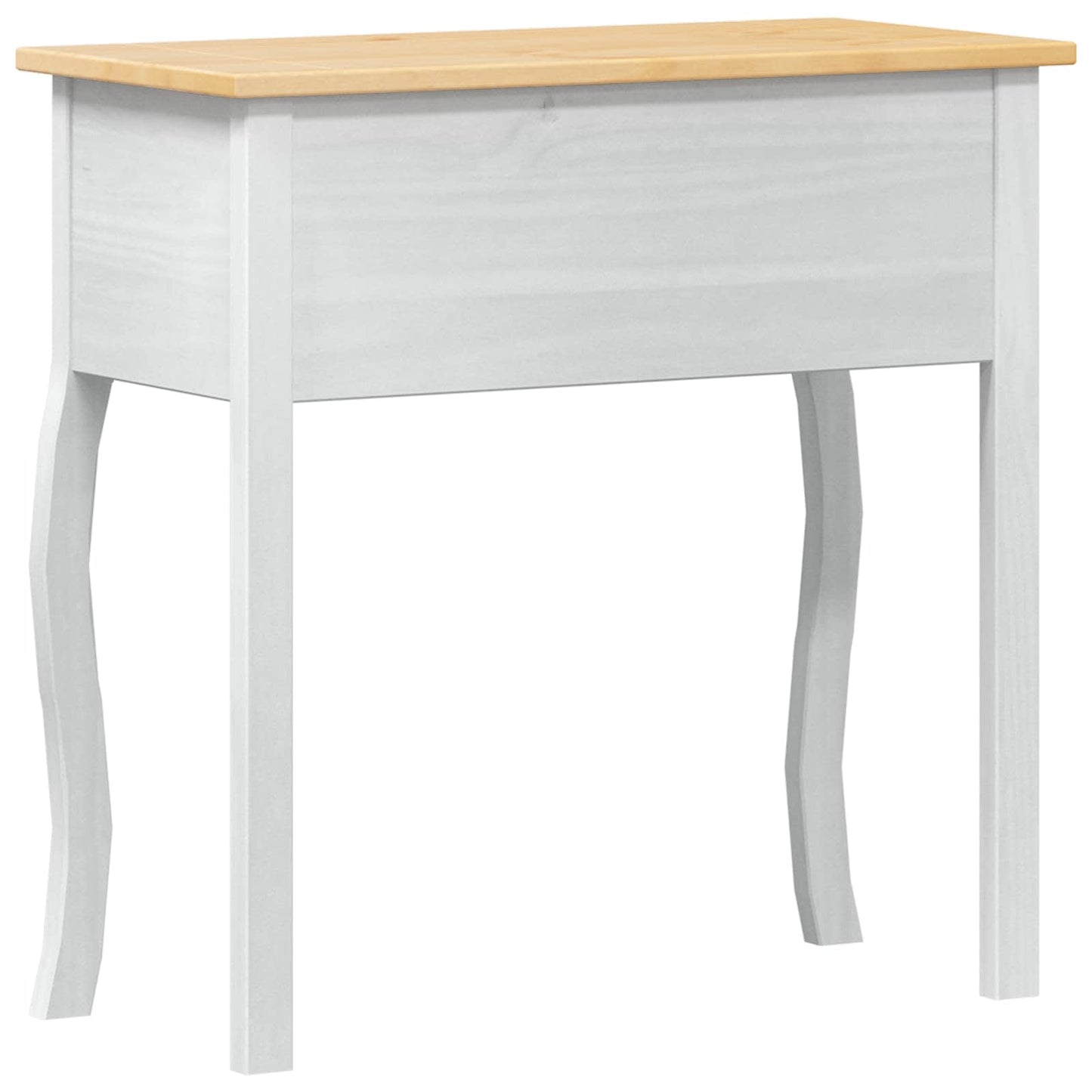 Konsolentisch Weiß 73 x 35 x 73 cm Massives Kiefernholz