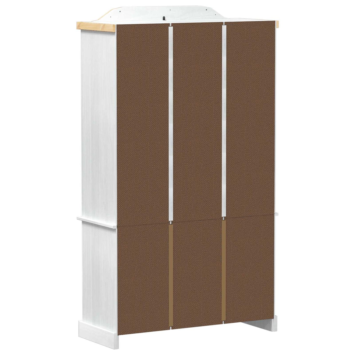Vitrine Weiß 103,5 x 42 x 180 cm Massives Kiefernholz