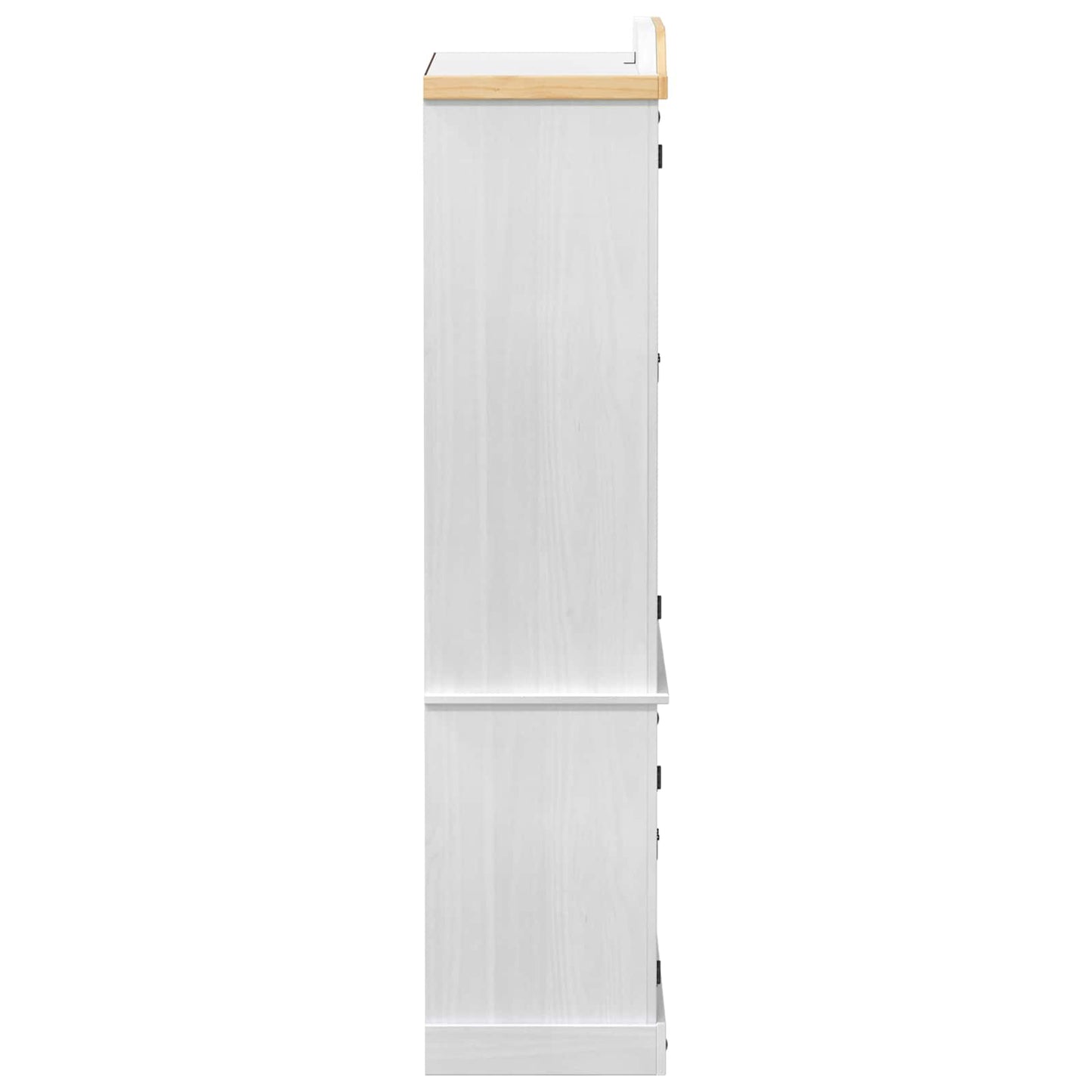 Vitrine Weiß 103,5 x 42 x 180 cm Massives Kiefernholz