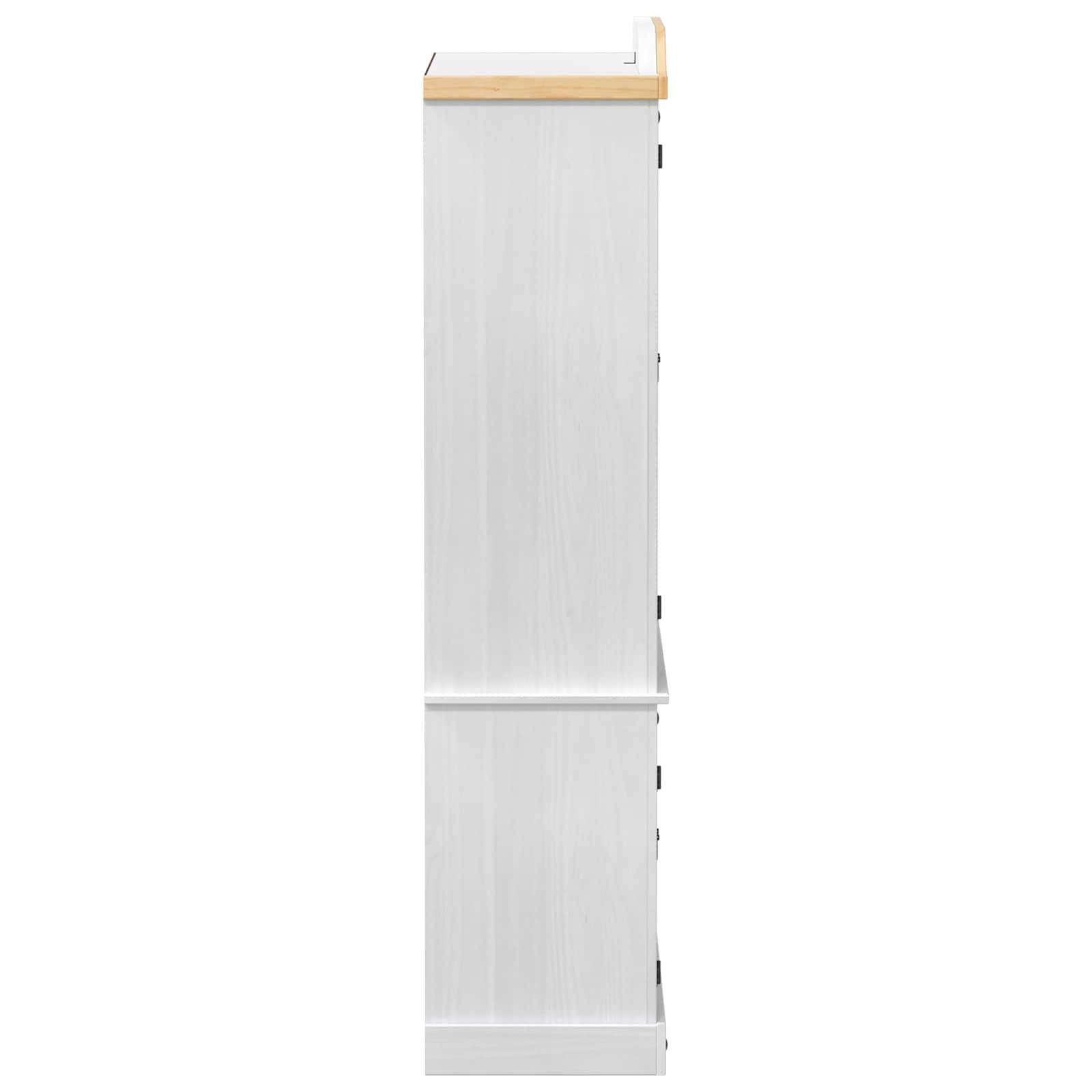Vitrine Weiß 103,5 x 42 x 180 cm Massives Kiefernholz