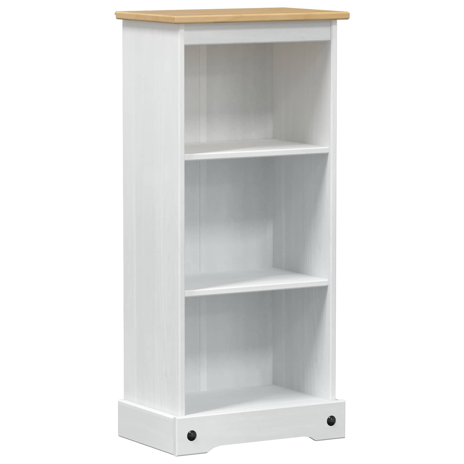 Bücherregal 46 x 29 x 100 cm Massives Kiefernholz Weiß