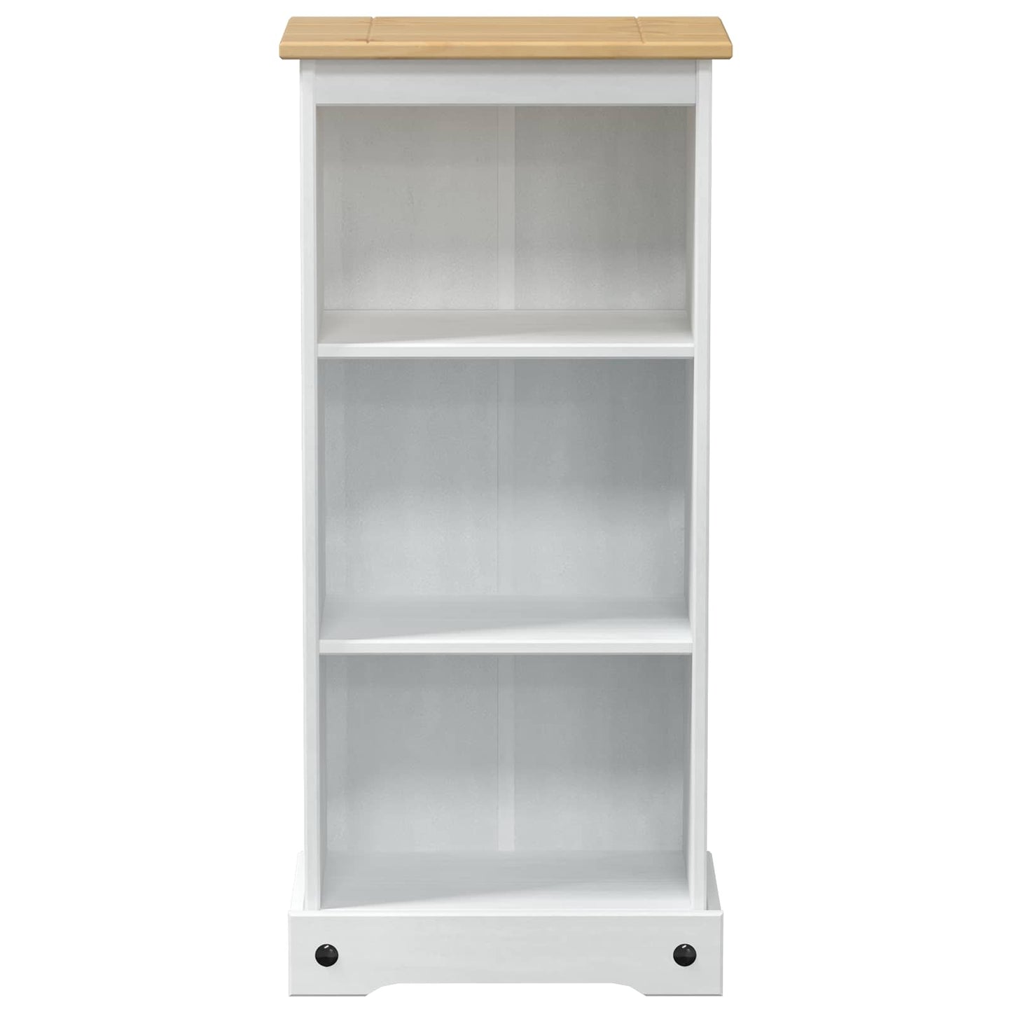 Bücherregal 46 x 29 x 100 cm Massives Kiefernholz Weiß