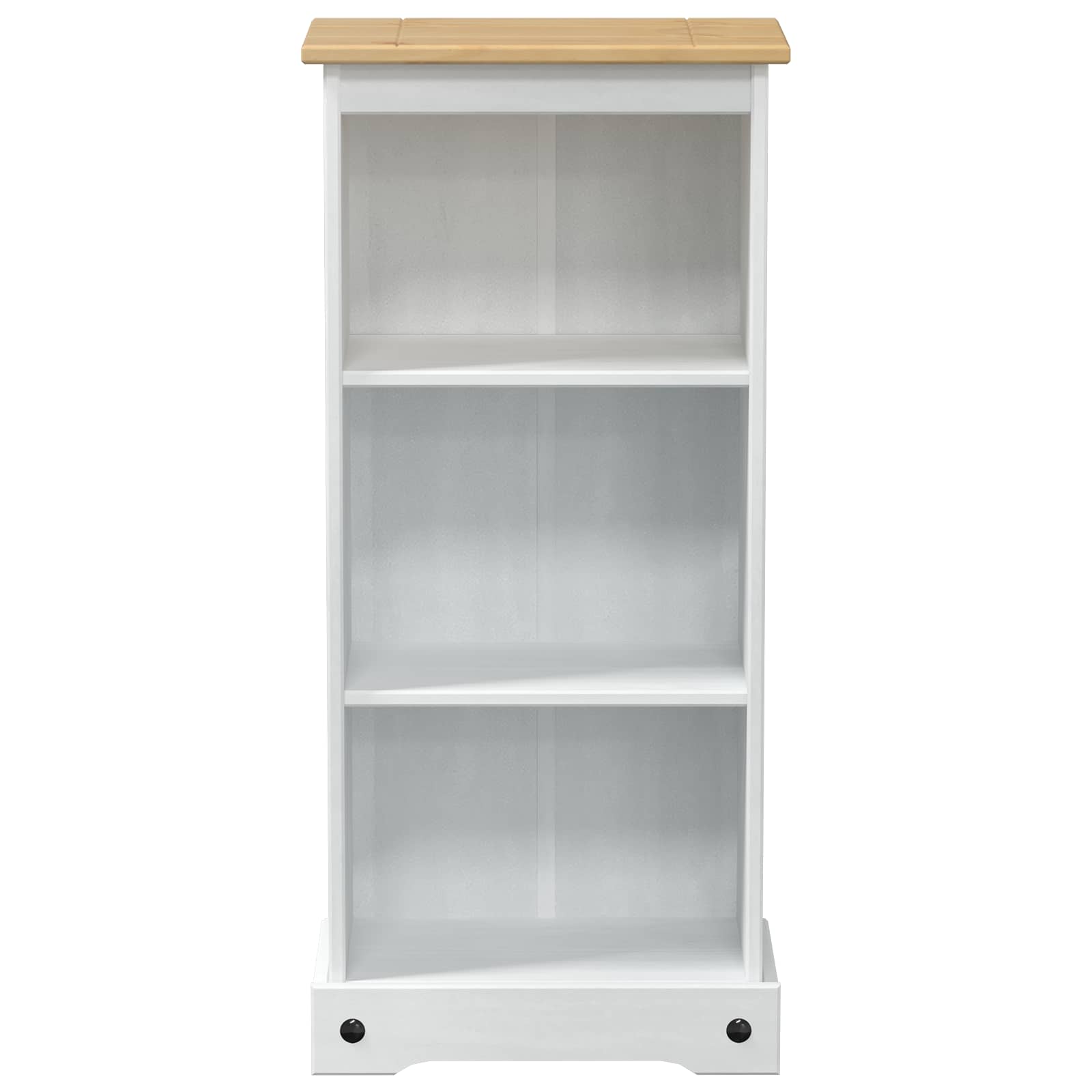 Bücherregal 46 x 29 x 100 cm Massives Kiefernholz Weiß