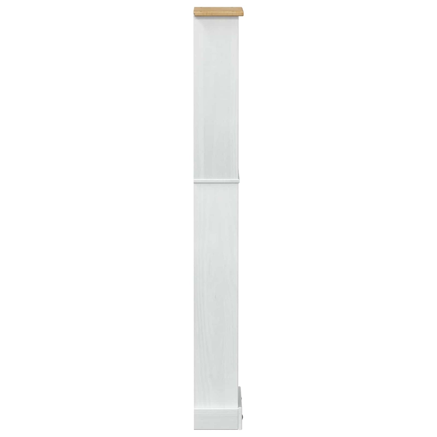 Bücherregal 46 x 20 x 170 cm Massives Kiefernholz Weiß