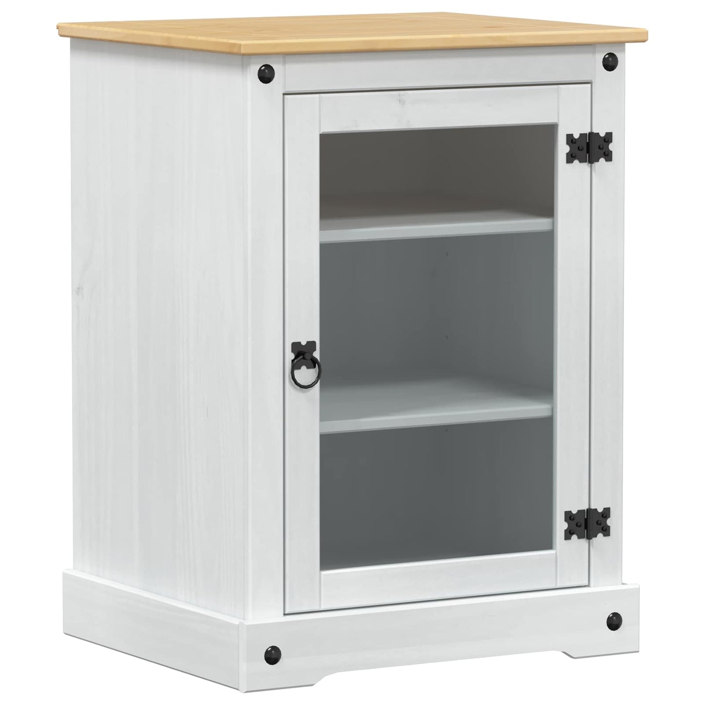HiFi-Schrank Weiß 60 x 50 x 82 cm Massives Kiefernholz