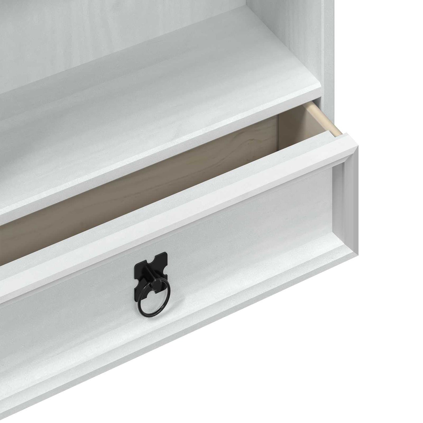 CD-Regal Weiß 52 x 17.5 x 103 cm Massives Kiefernholz