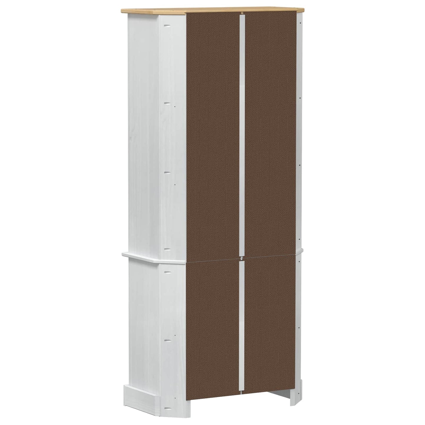 Highboard Weiß 74 x 38 x 170 cm Massives Kiefernholz