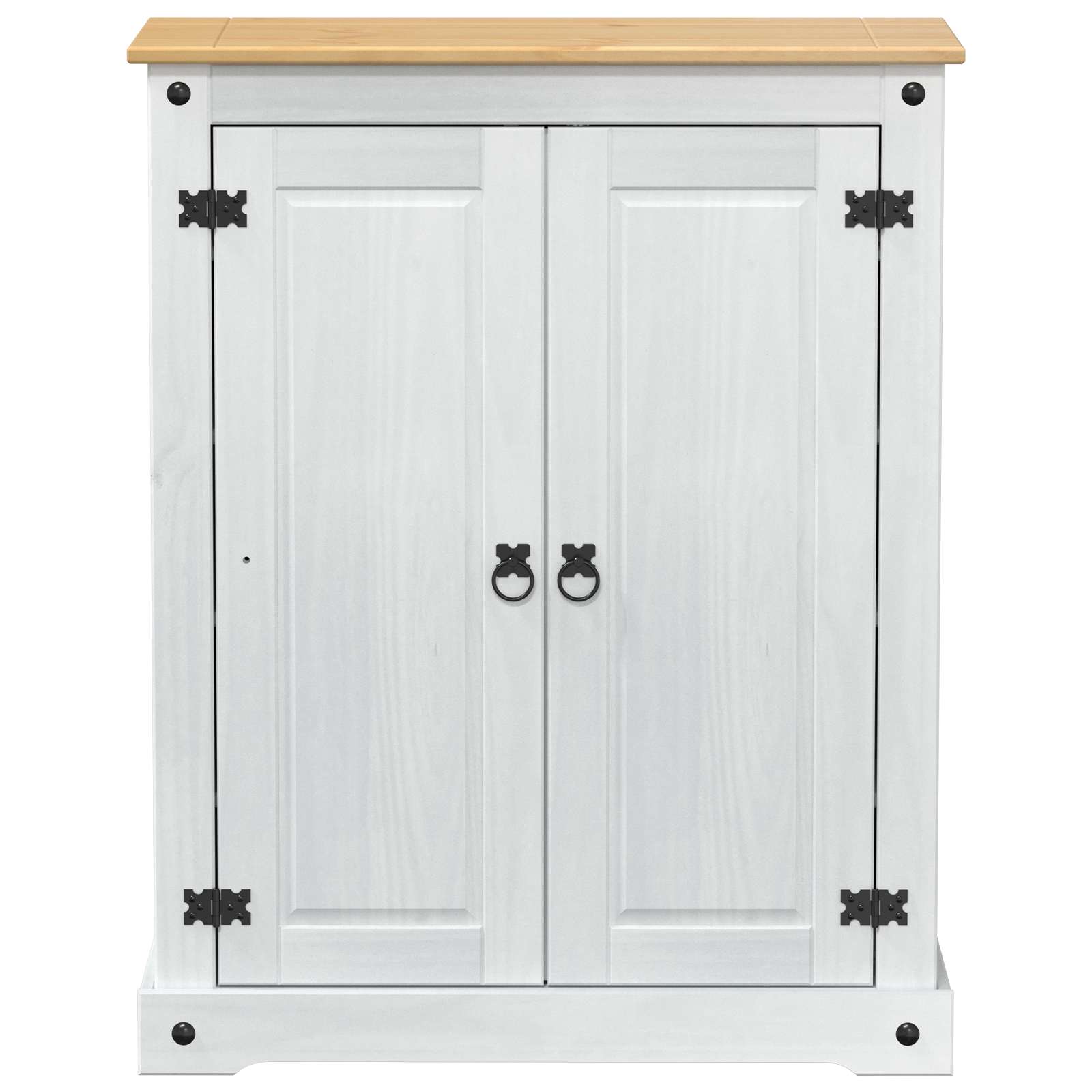 Schuhschrank Weiß 86 x 38,5 x 108 cm Massives Kiefernholz