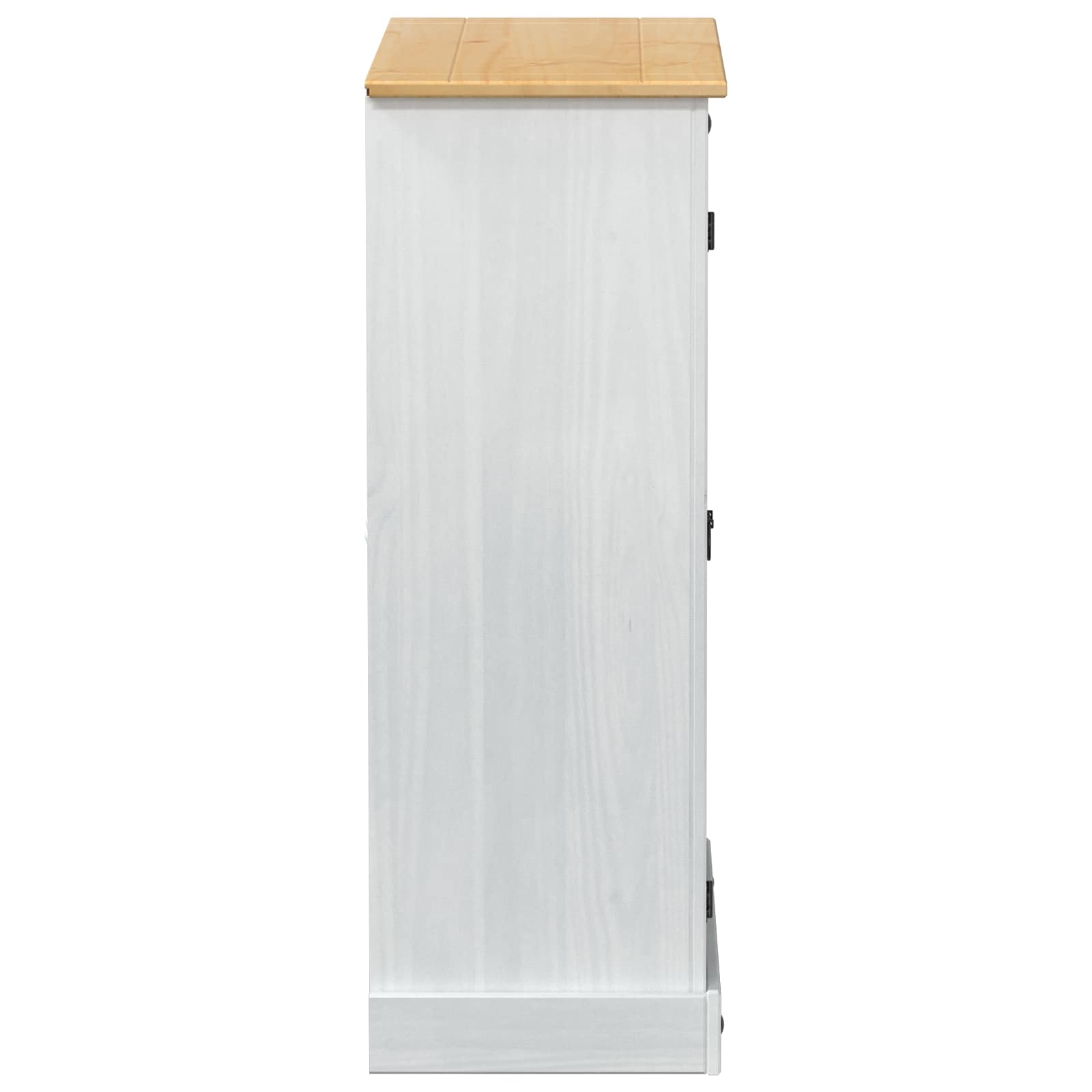 Schuhschrank Weiß 86 x 38,5 x 108 cm Massives Kiefernholz