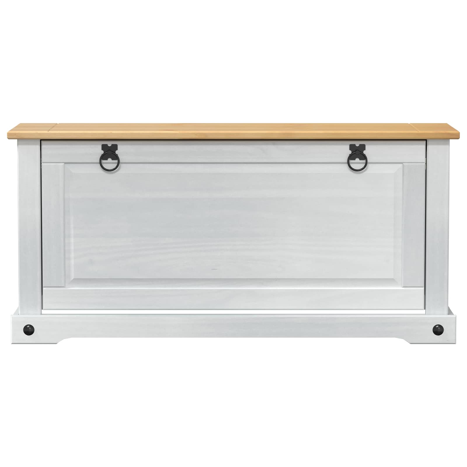 Schuhschrank Corona Weiß 99 x 32 x 49 cm Massives Kiefernholz