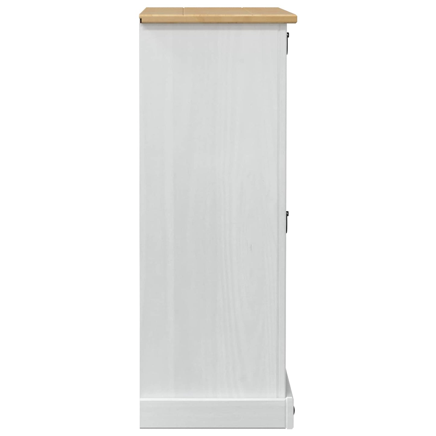 Schuhschrank Corona Weiß 99 x 32 x 85 cm Massives Kiefernholz