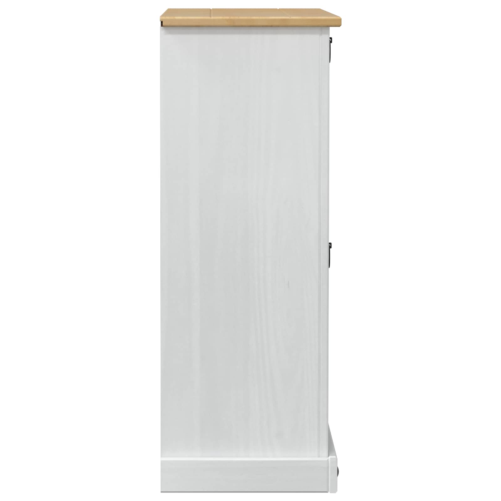 Schuhschrank Corona Weiß 99 x 32 x 85 cm Massives Kiefernholz