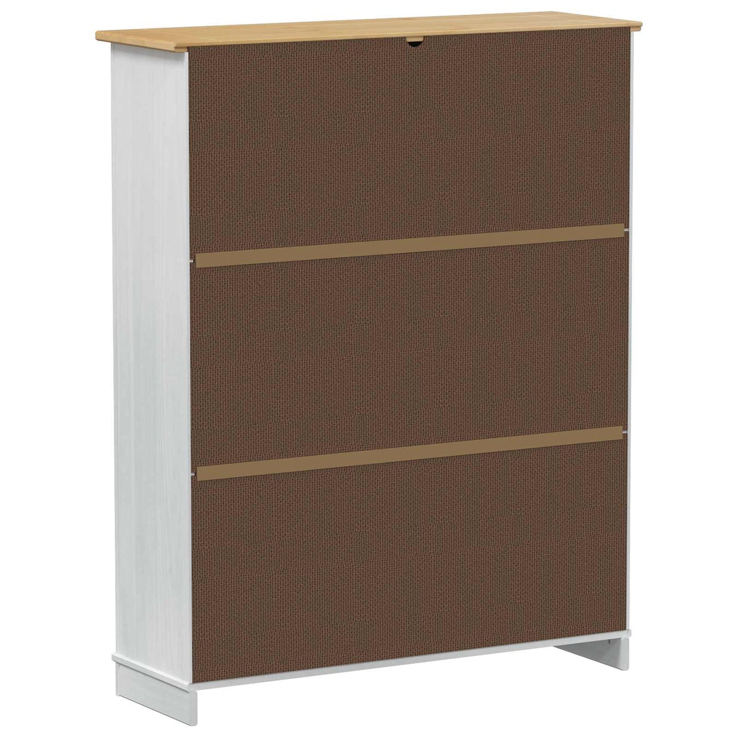 Schuhschrank Corona Weiß 99 x 32 x 122 cm Massives Kiefernholz