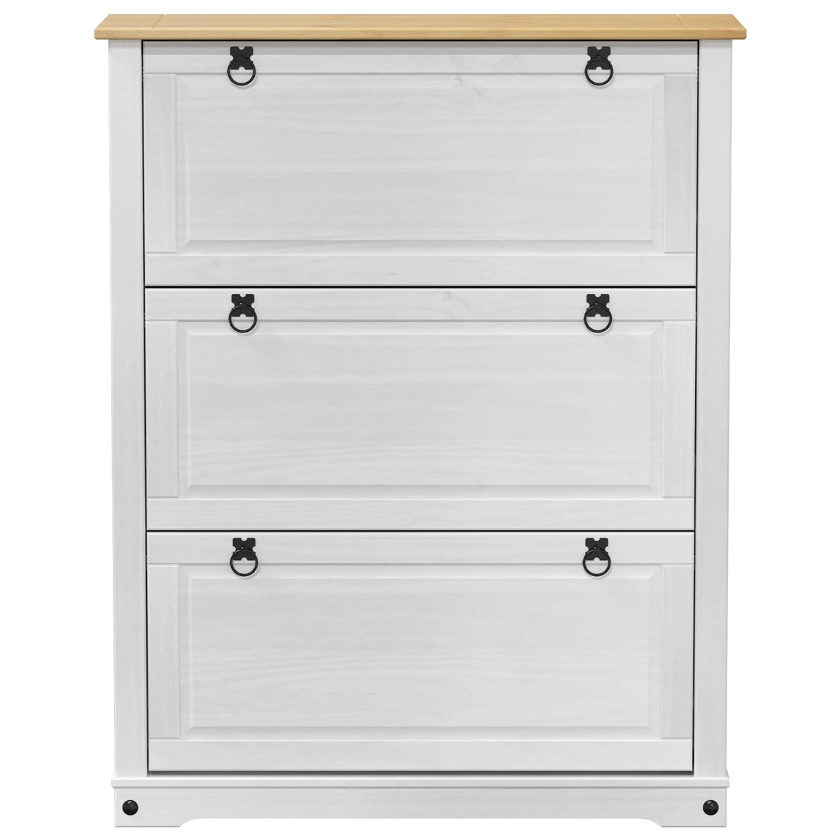 Schuhschrank CORONA 99 x 32 x 124,5 cm Massives Kiefernholz