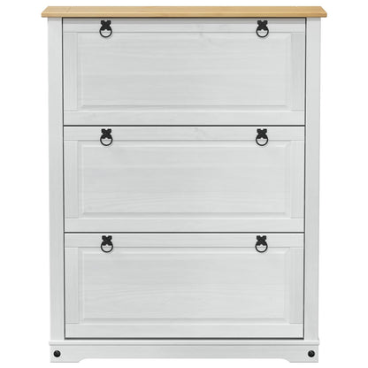 Schuhschrank CORONA 99 x 32 x 124,5 cm Massives Kiefernholz