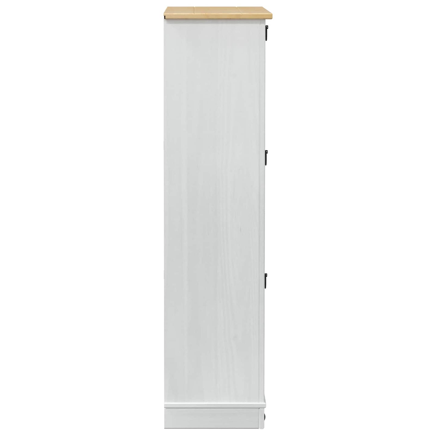 Schuhschrank Corona Weiß 99 x 32 x 122 cm Massives Kiefernholz