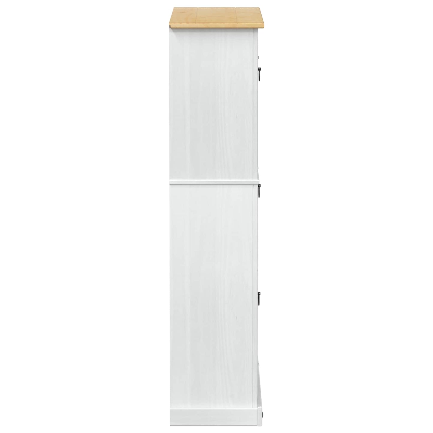 Schuhschrank Corona Weiß 99 x 32 x 138 cm Massives Kiefernholz