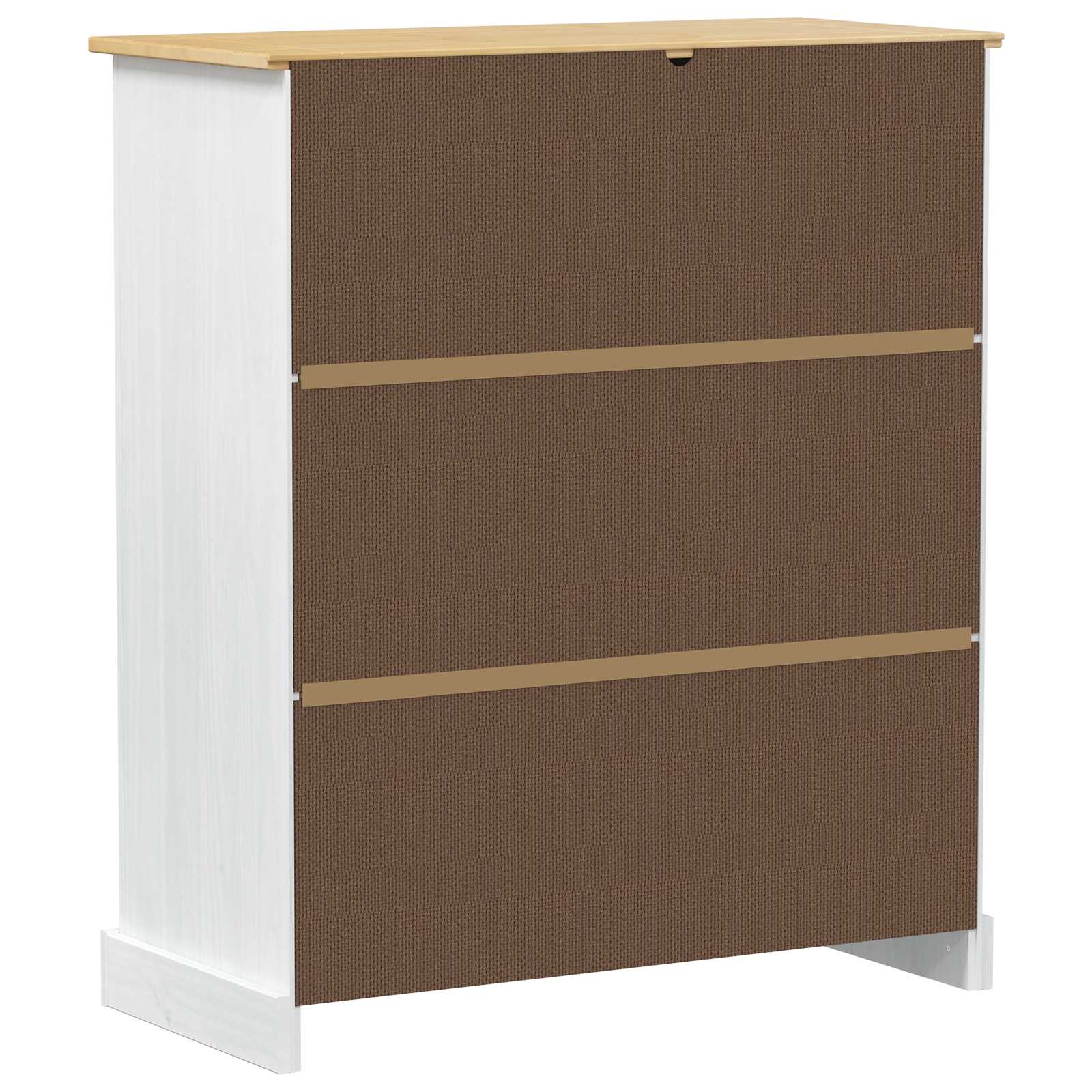 Weinschrank Weiß 97 x 45 x 114 cm Massives Kiefernholz