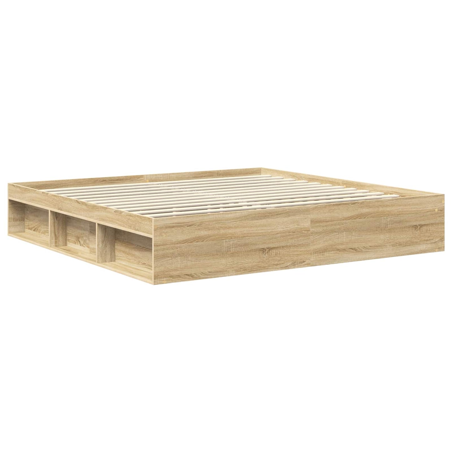 Bettrahmen mit Kopfteil Sonoma 200 x 200 cm Holzwerkstoff