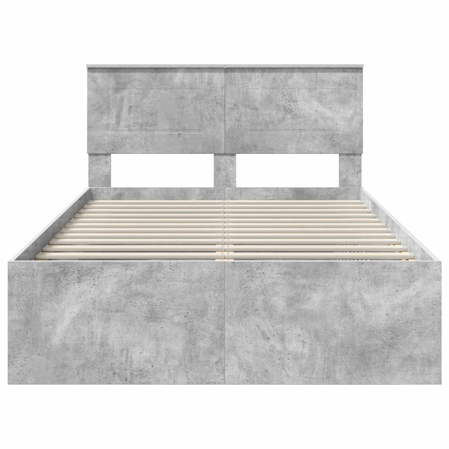 Bettrahmen mit Kopfteil Beton 120 x 200 cm Holzwerkstoff