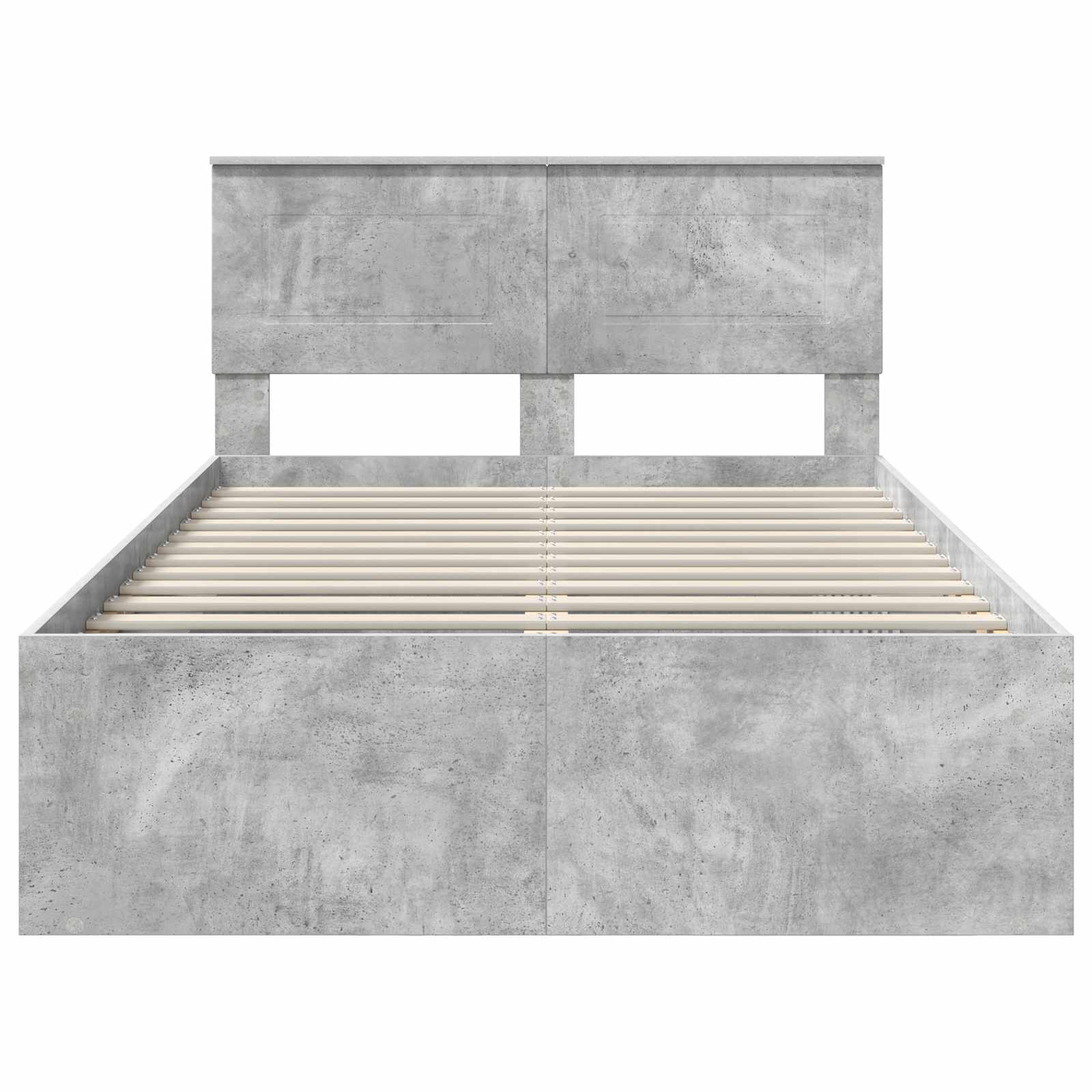 Bettrahmen mit Kopfteil Beton 120 x 200 cm Holzwerkstoff