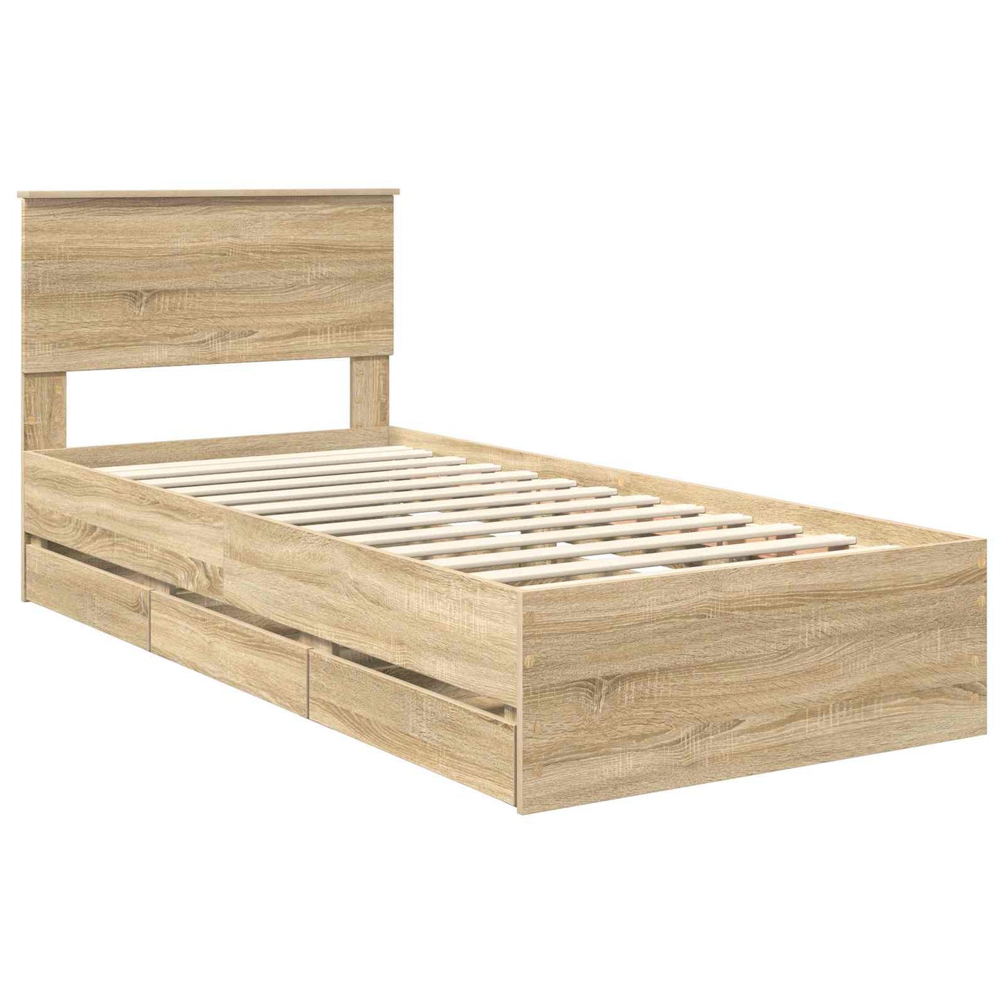Bettrahmen Sonoma-Eiche 75 x 190 cm Ingenieurs Holz