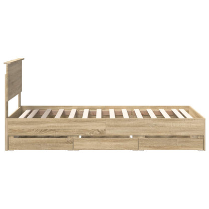 Bettrahmen Sonoma-Eiche 75 x 190 cm Ingenieurs Holz