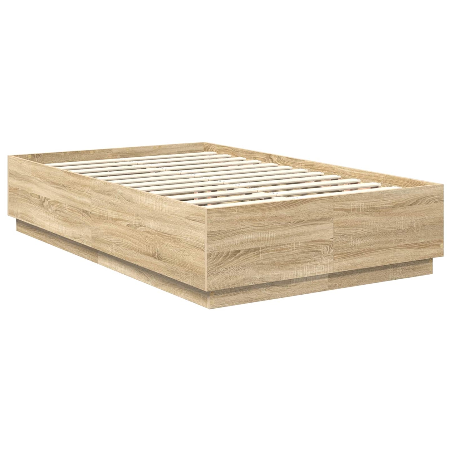 Bettrahmen mit Kopfteil Sonoma-Eiche 120 x 190 cm Holzwerkstoff