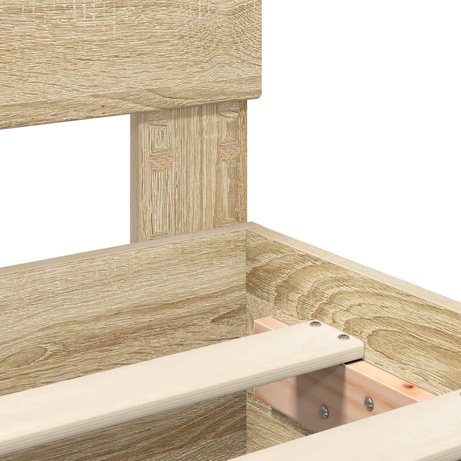 Bettrahmen mit Kopfteil Sonoma-Eiche 70 x 190 cm Holzwerkstoff