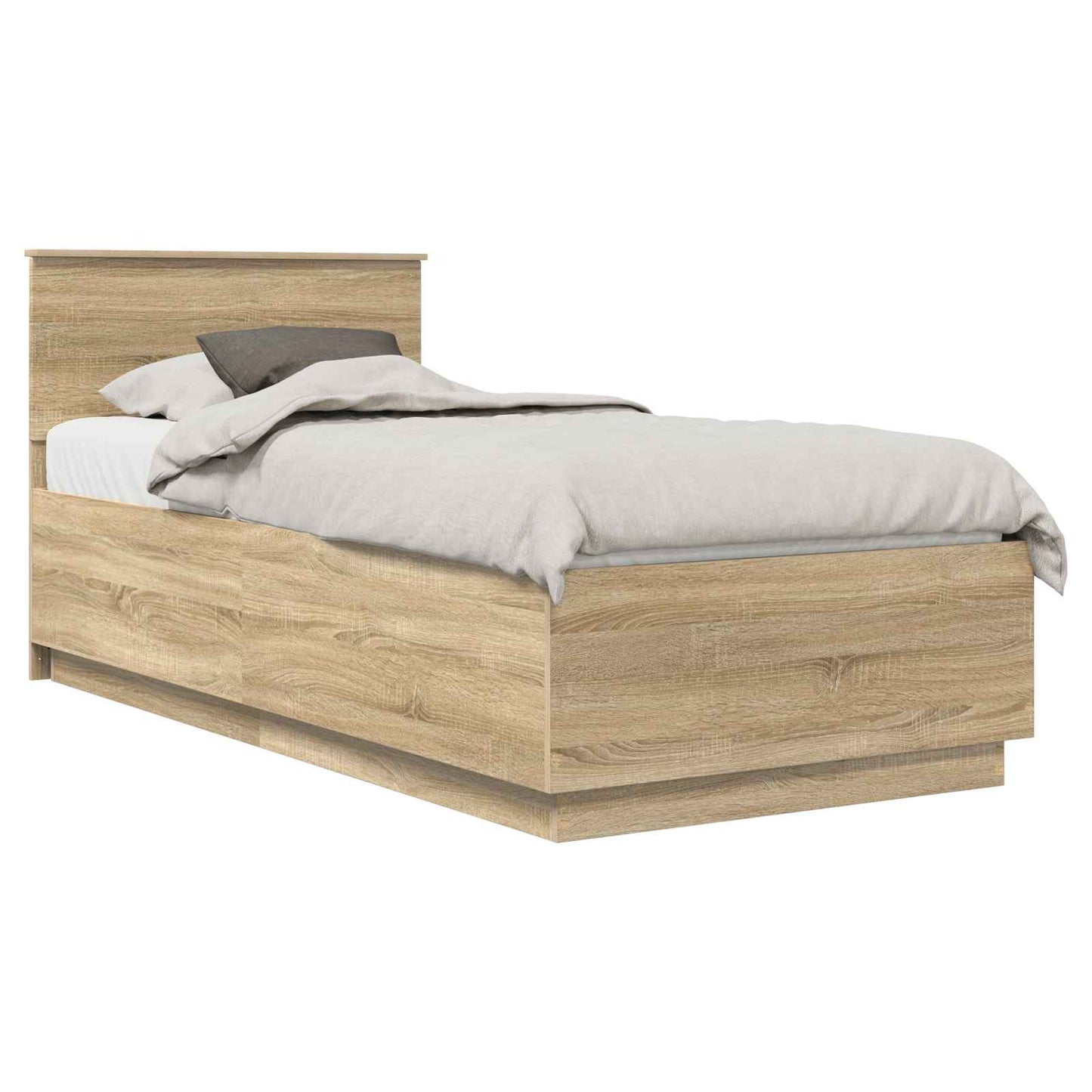 Bettrahmen mit Kopfteil Sonoma-Eiche 70 x 190 cm Holzwerkstoff