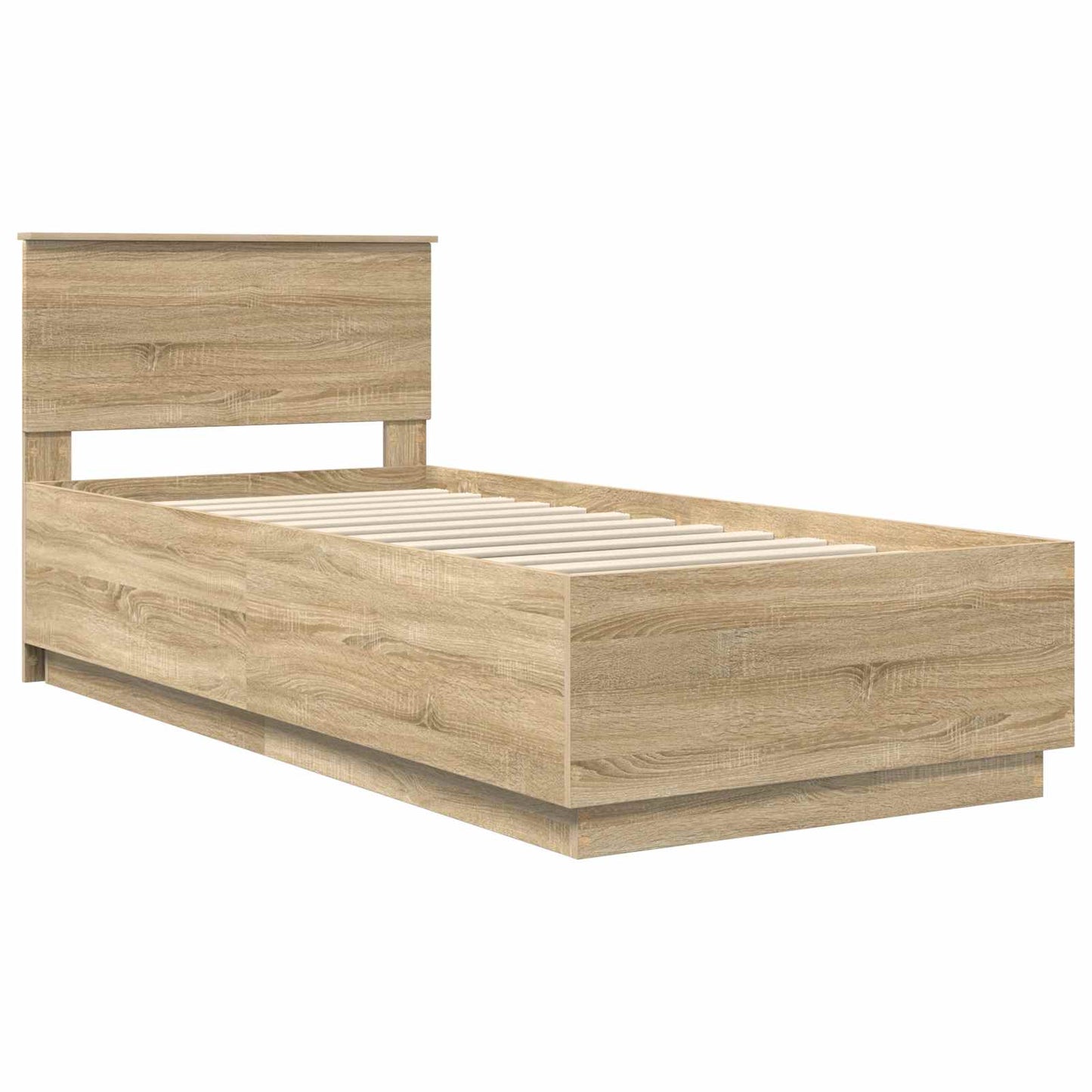 Bettrahmen mit Kopfteil Sonoma-Eiche 70 x 190 cm Holzwerkstoff