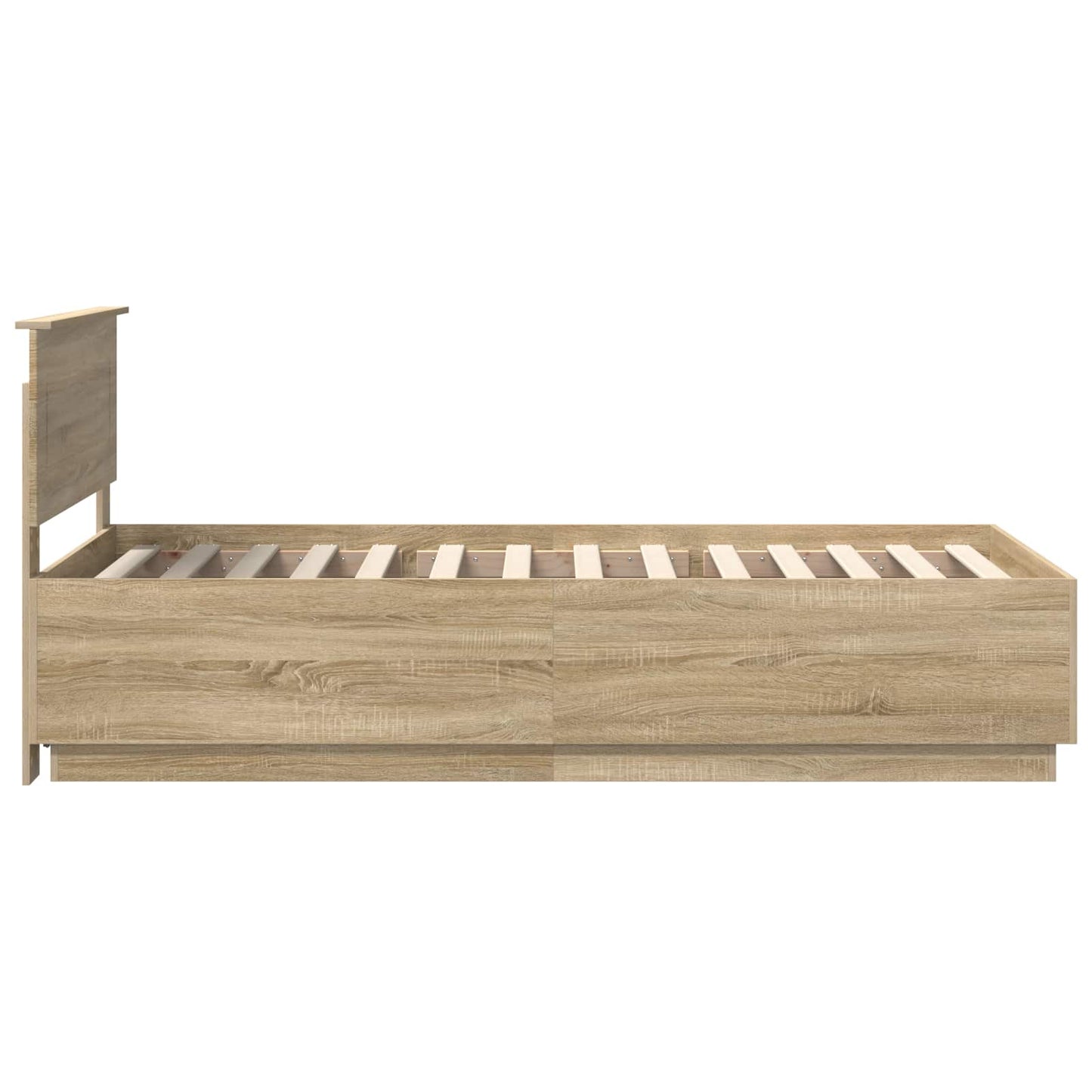 Bettrahmen mit Kopfteil Sonoma-Eiche 70 x 190 cm Holzwerkstoff