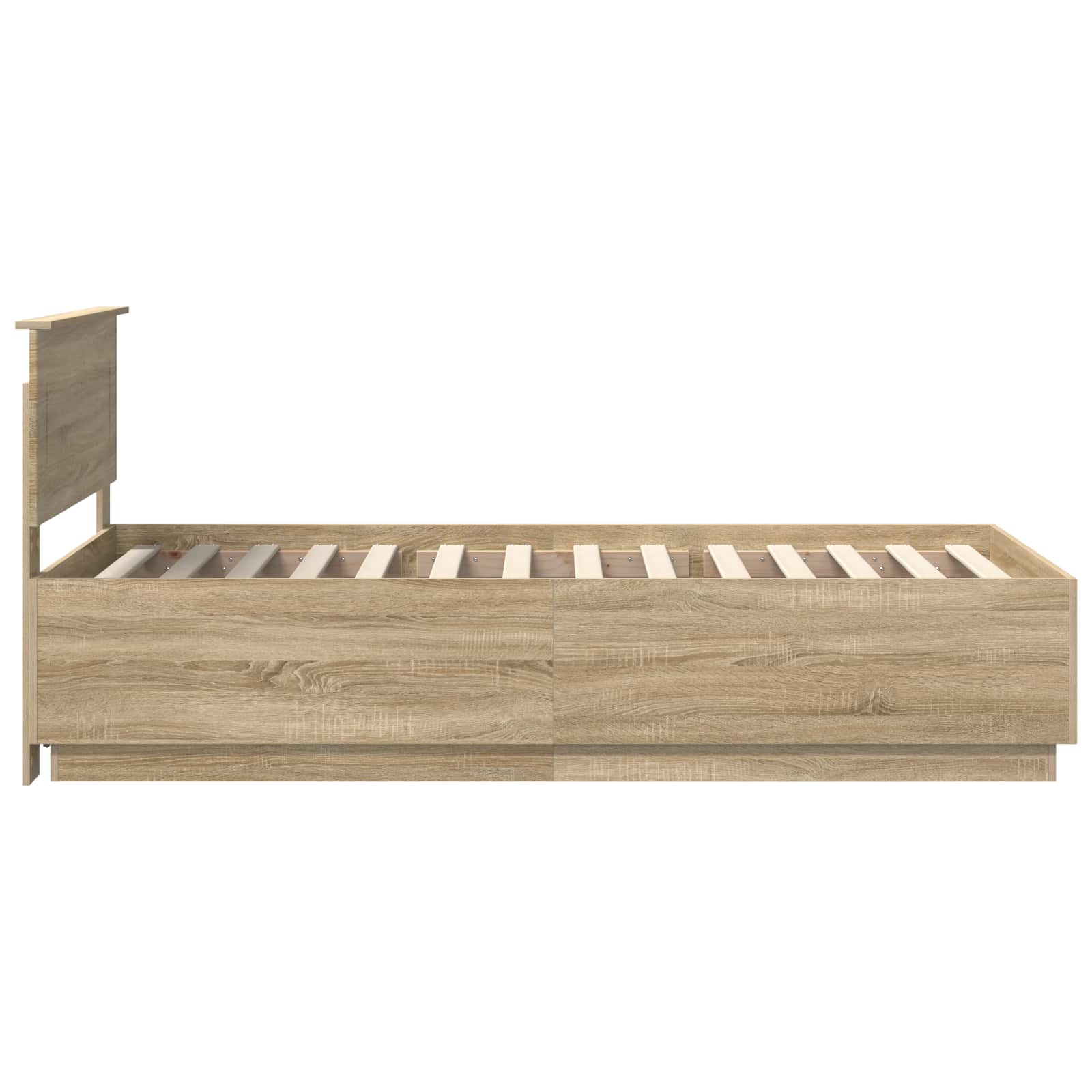 Bettrahmen mit Kopfteil Sonoma-Eiche 70 x 190 cm Holzwerkstoff