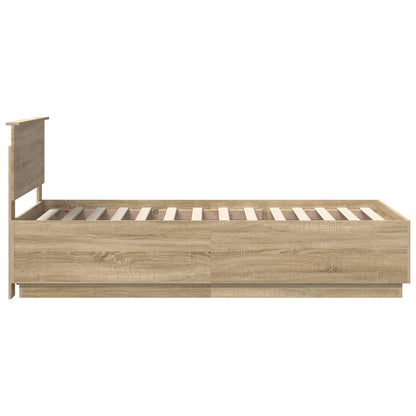 Bettrahmen mit Kopfteil Sonoma-Eiche 70 x 190 cm Holzwerkstoff