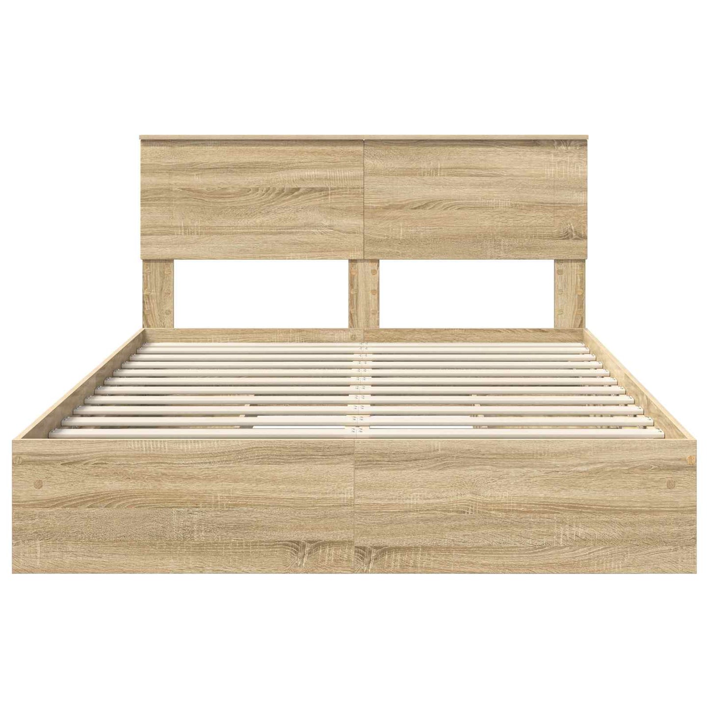Aufbewahrungsbett Sonoma-Eiche 160 x 200 cm Holzwerkstoff
