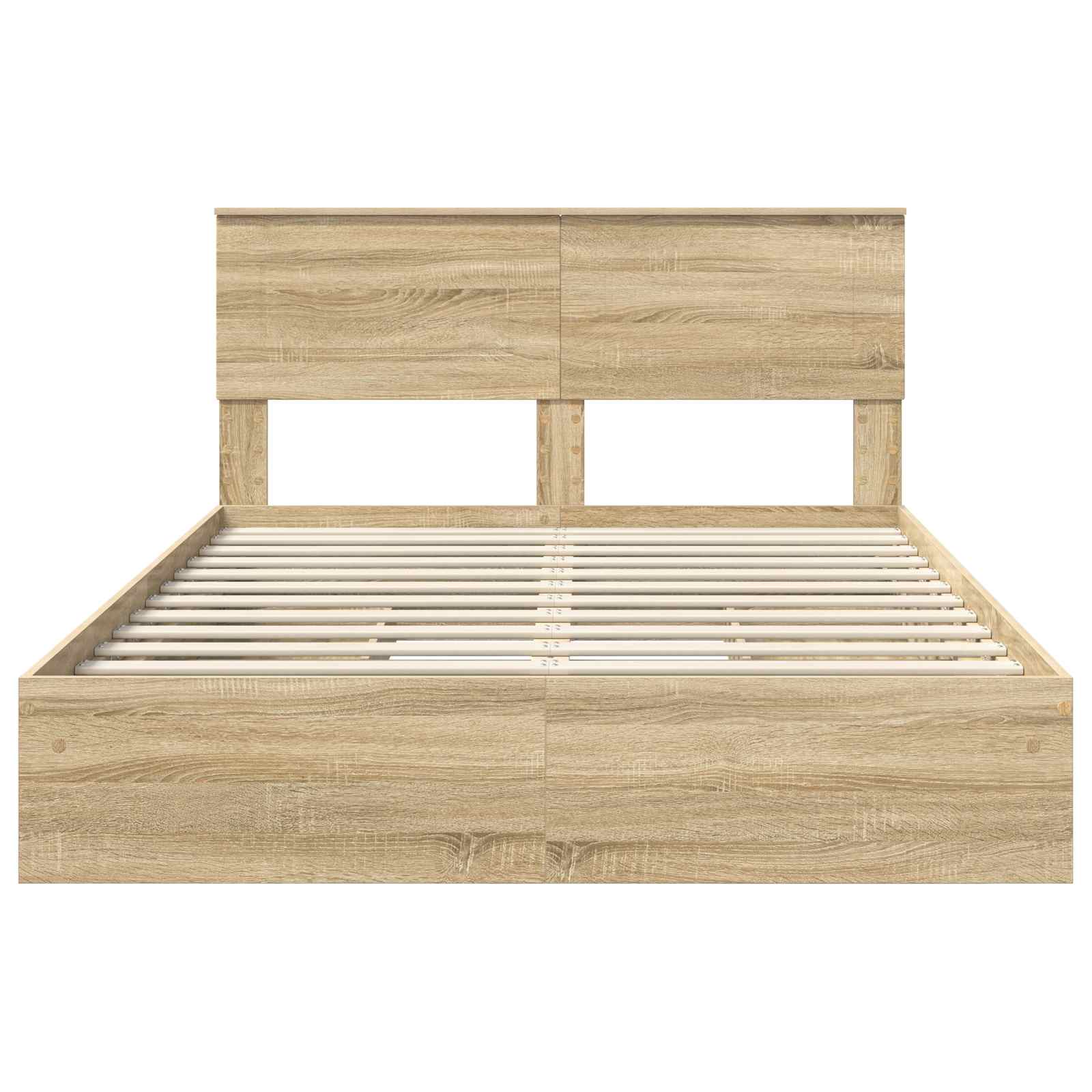 Aufbewahrungsbett Sonoma-Eiche 140 x 190 cm Holzwerkstoff