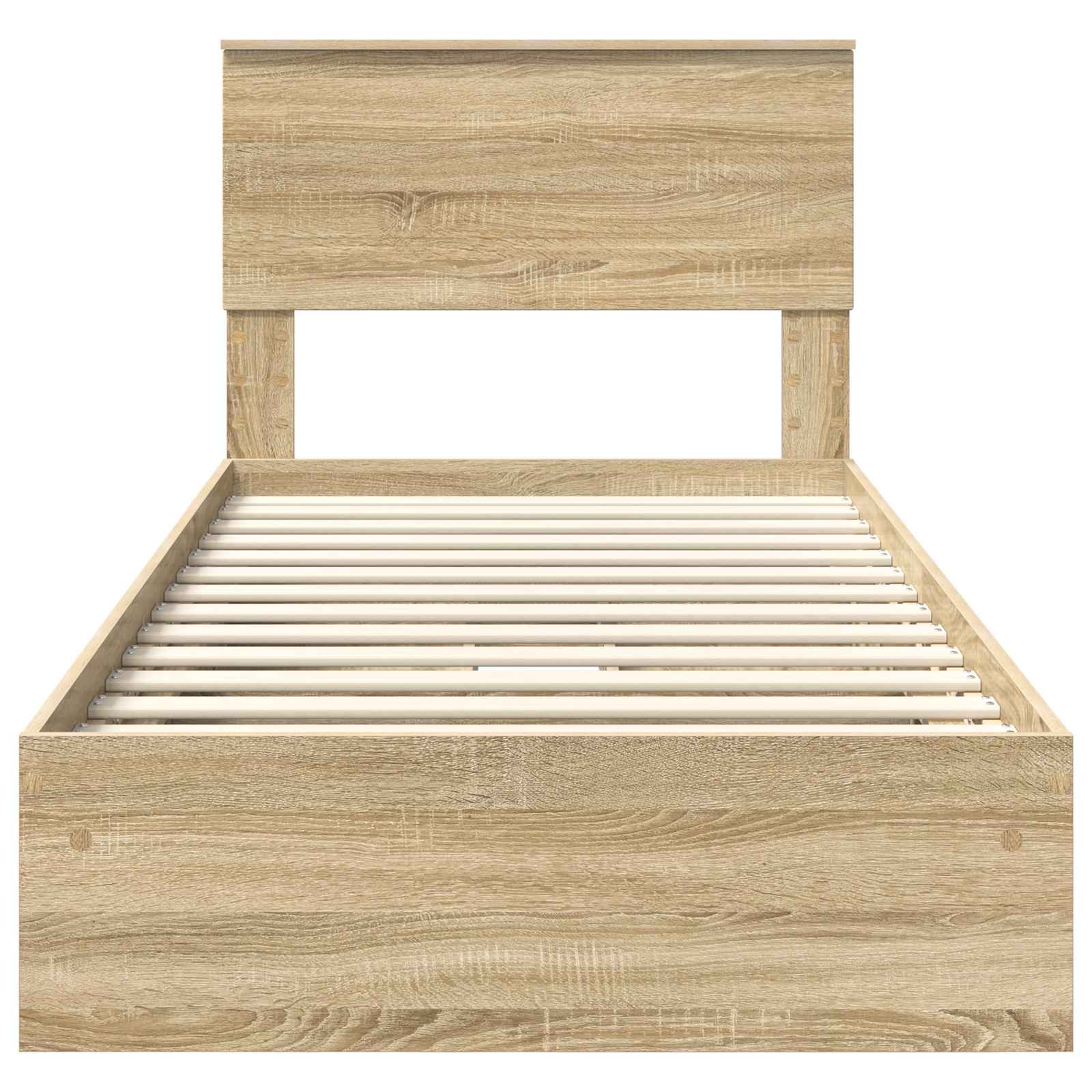 Aufbewahrungsbett Sonoma-Eiche 75 x 190 cm Holzwerkstoff