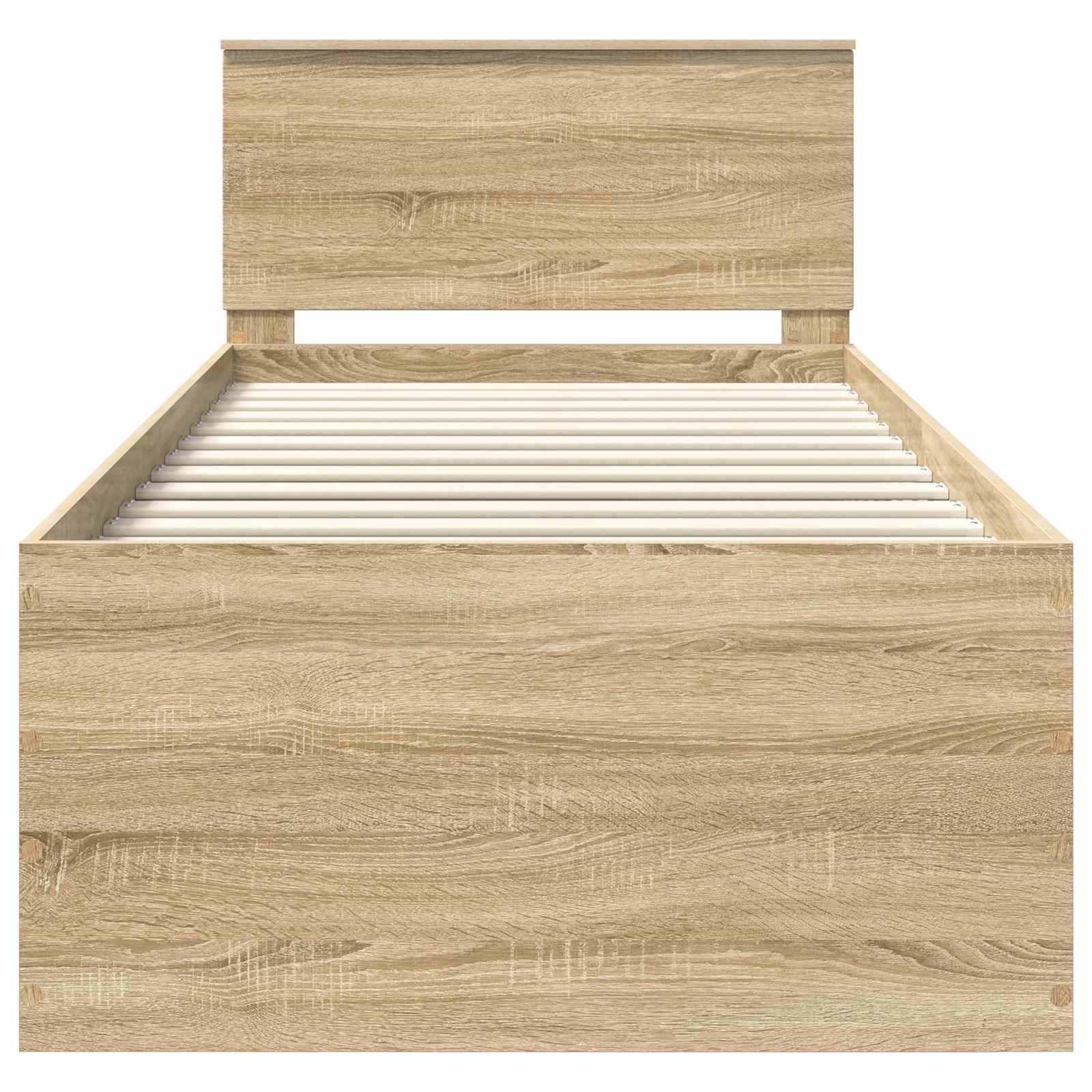 Bettrahmen mit Kopfteil Sonoma-Eiche 75 x 190 cm Holzwerkstoff