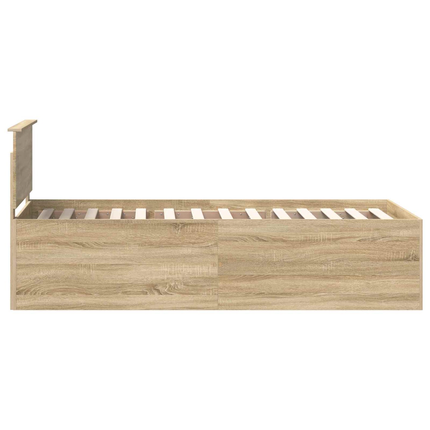 Bettrahmen mit Kopfteil Sonoma-Eiche 75 x 190 cm Holzwerkstoff