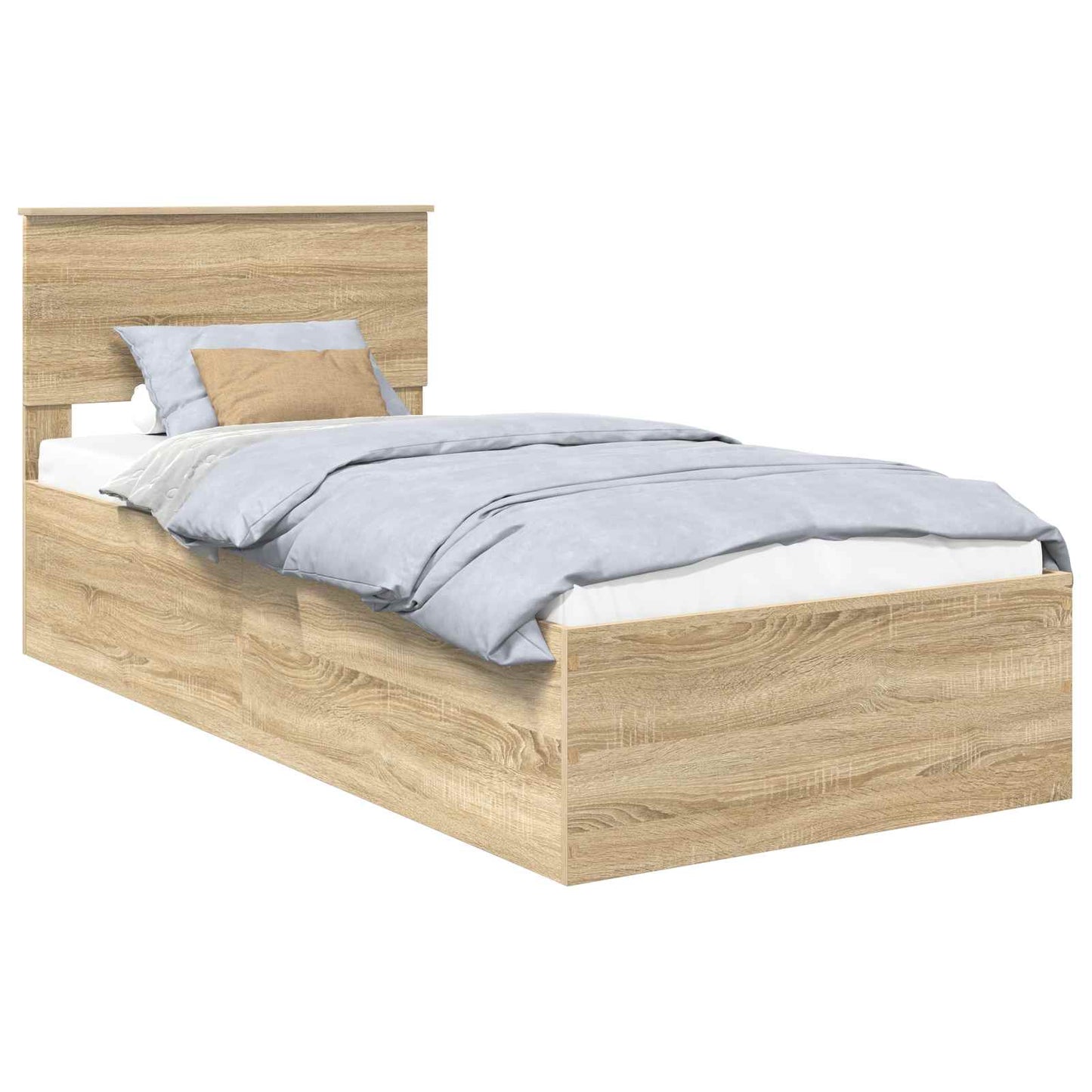 Bettrahmen mit Kopfteil Sonoma-Eiche 75 x 190 cm Holzwerkstoff