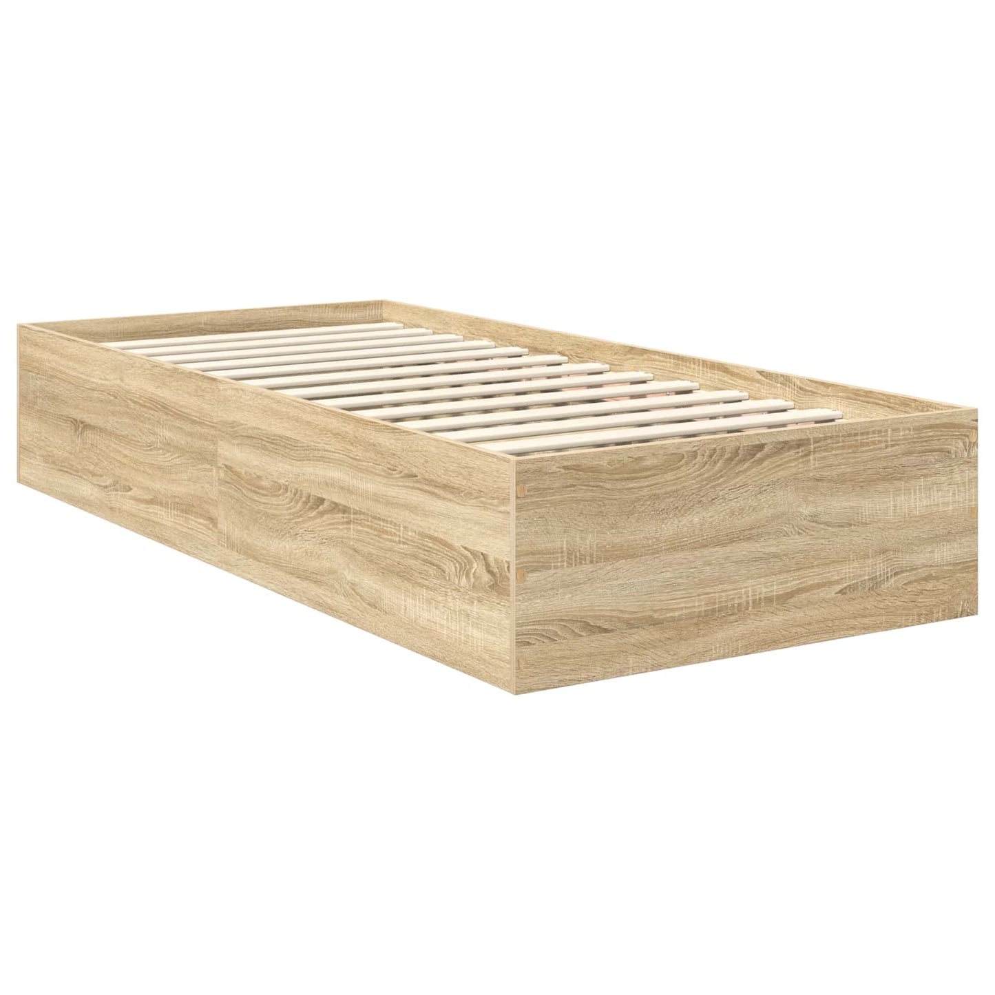Bettrahmen mit Kopfteil Sonoma-Eiche 75 x 190 cm Holzwerkstoff